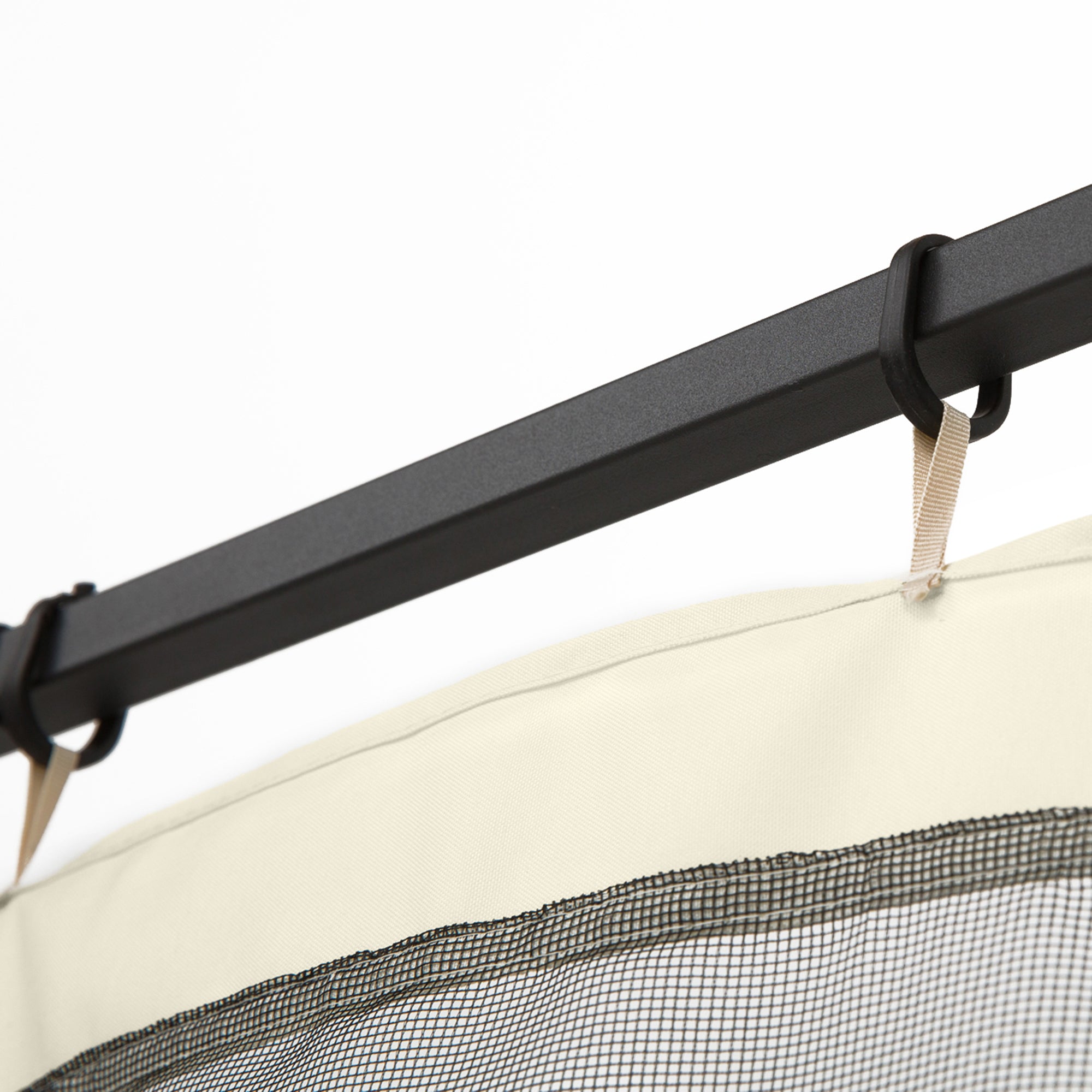 Outsunny 352 x 207cm Universal Replacement Mesh Sidewall Netting for Patio Gazebos and Canopy Tents, (Sidewall Only) Beige - North Peak Garden Furniture