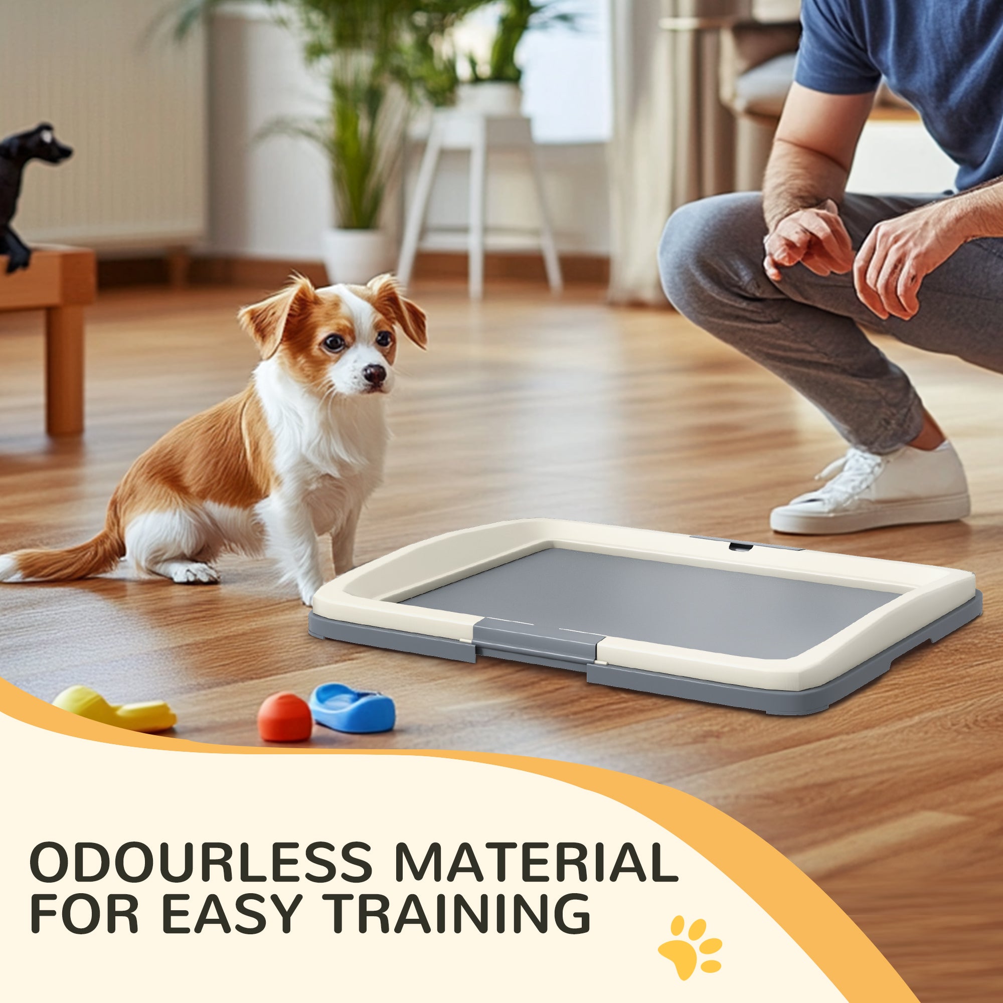 PawHut Dog Toilet Tray for Training Dogs, Dog Litter Tray for Indoor, Outdoor, 63 x 49 x 6cm - North Peak Garden Furniture