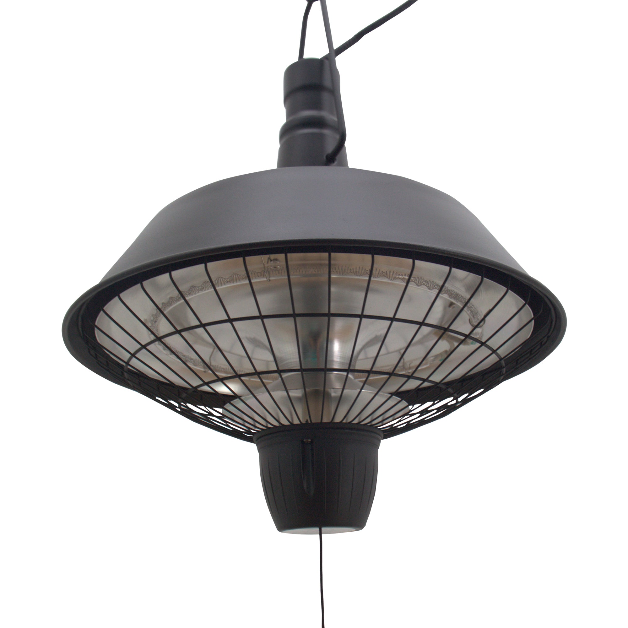 Outsunny 2100W Outdoor Ceiling Mounted Halogen Electric Heater Hanging Patio Garden Warmer Light - Black - North Peak Garden Furniture