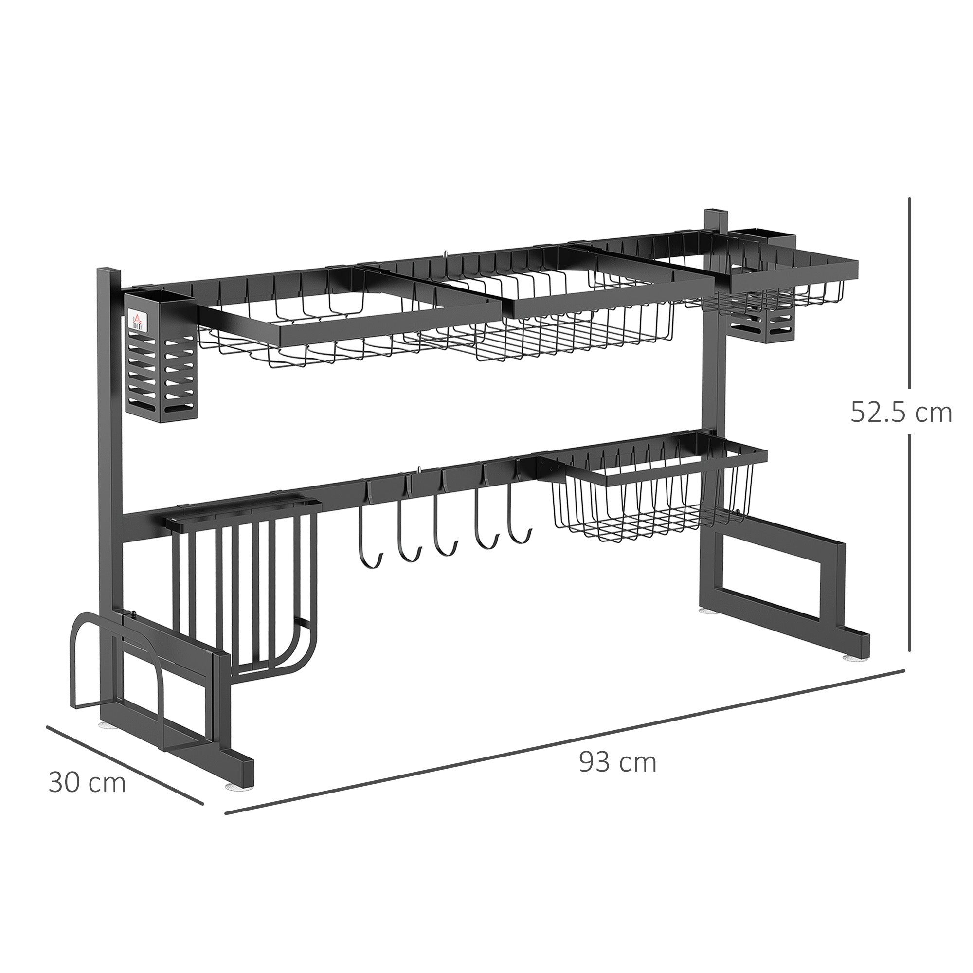 HOMCOM 93cm Modular Over-Sink Drying Rack - North Peak Garden Furniture