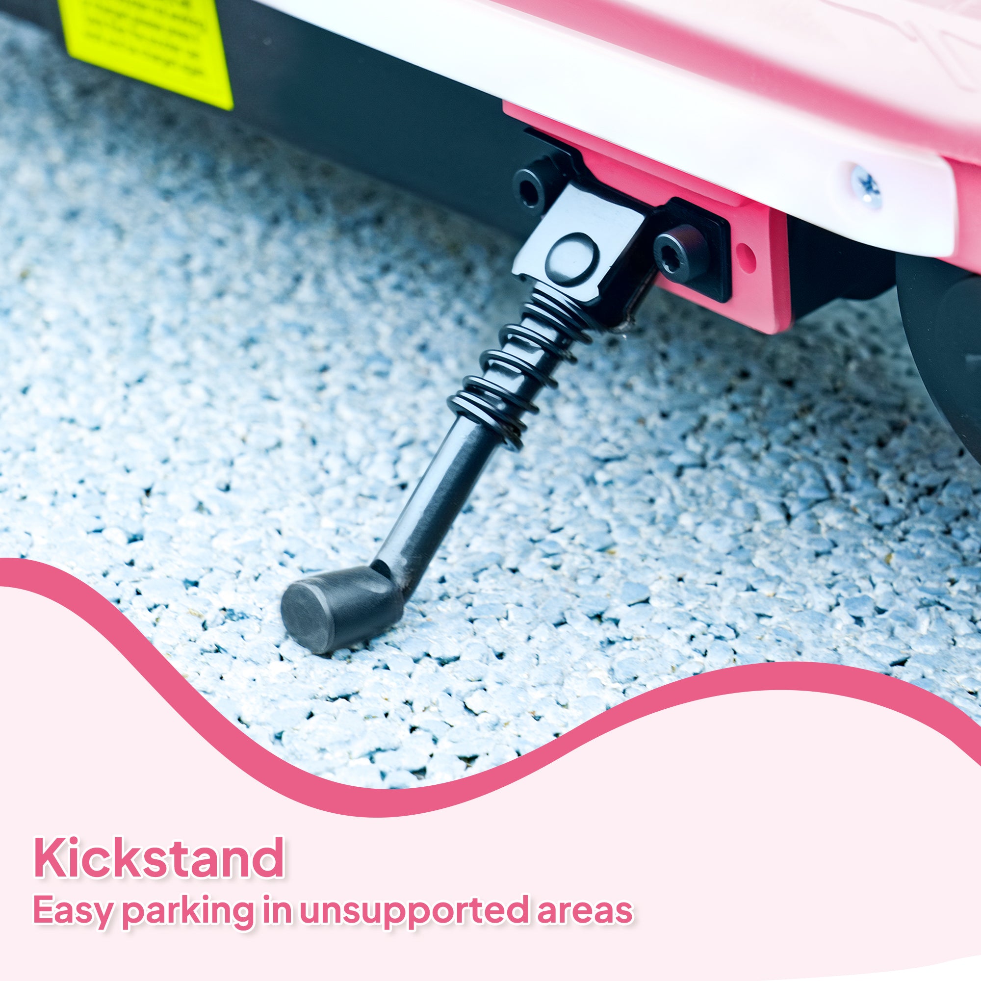 AIYAPLAY Electric Scooter for Ages 6-14, with Colourful Light and Electric Brake, Electric Scooter E Scooter, Up to 10 KM/H & 8 KM, Pink - North Peak Garden Furniture