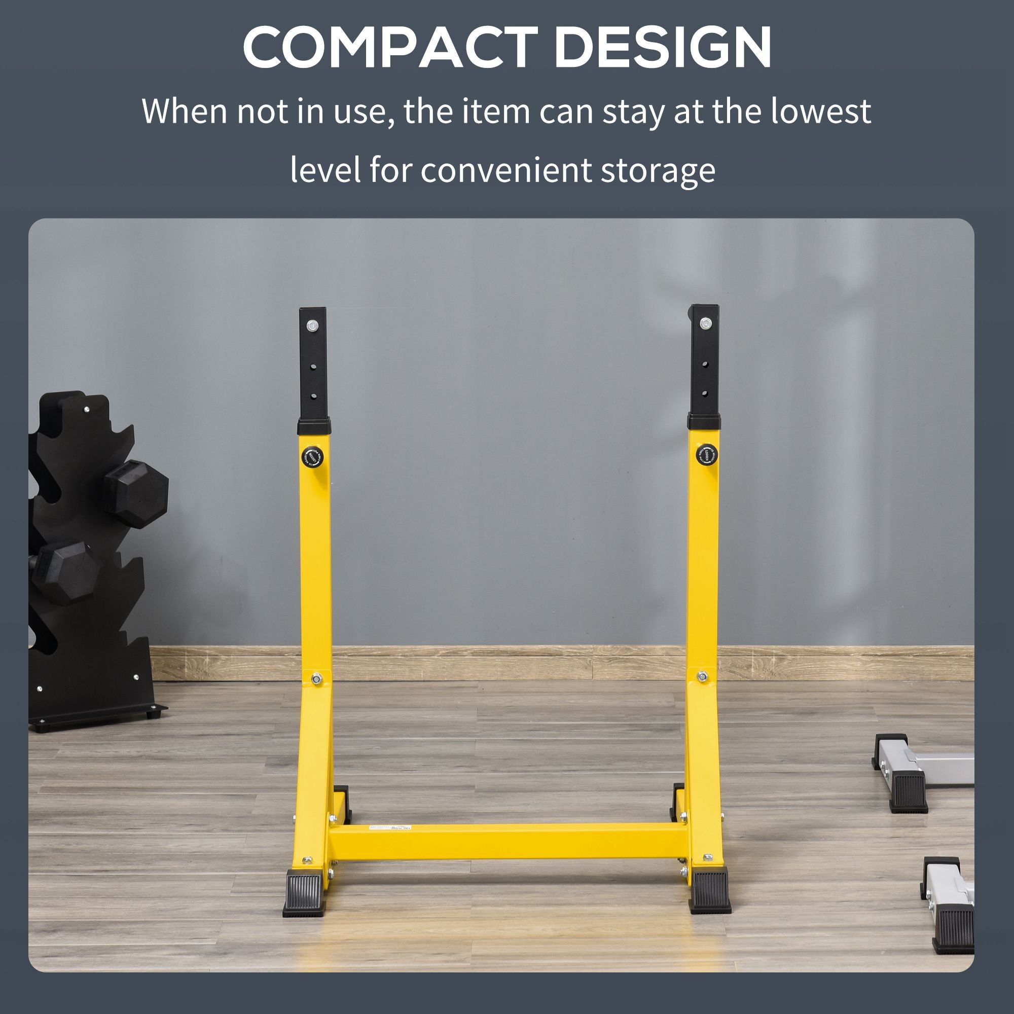 HOMCOM 83.5L x 71.5W x 126H cm Dip Station Chin Up Parallel Bars Pull Up Power Tower Home Gym Workout Bicep Tricep Fitness Equipment Height Adjustable - North Peak Garden Furniture