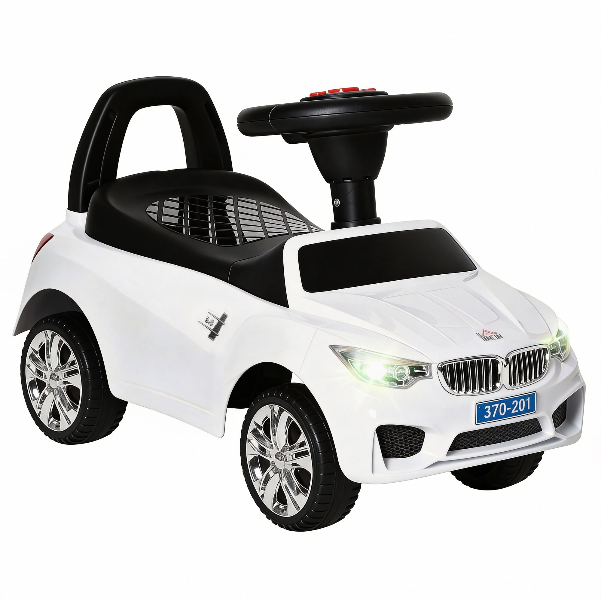 HOMCOM Ride on Car Baby Toddler Walker Foot to Floor Sliding Car Slider White
