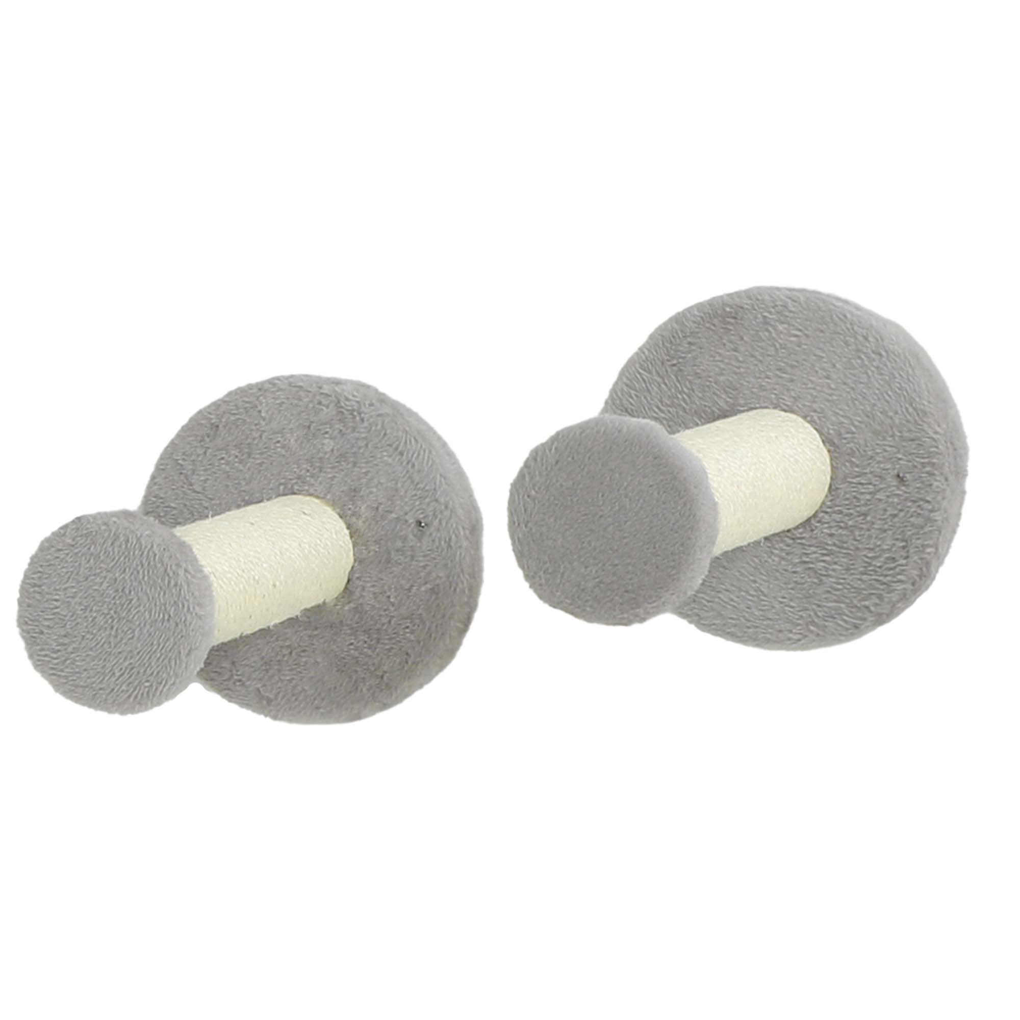 PawHut 3-Piece Cat Wall Furniture with Scratching Posts, Scratching Pads, Perches, Cat Wands, Toy Balls, Light Grey - North Peak Garden Furniture