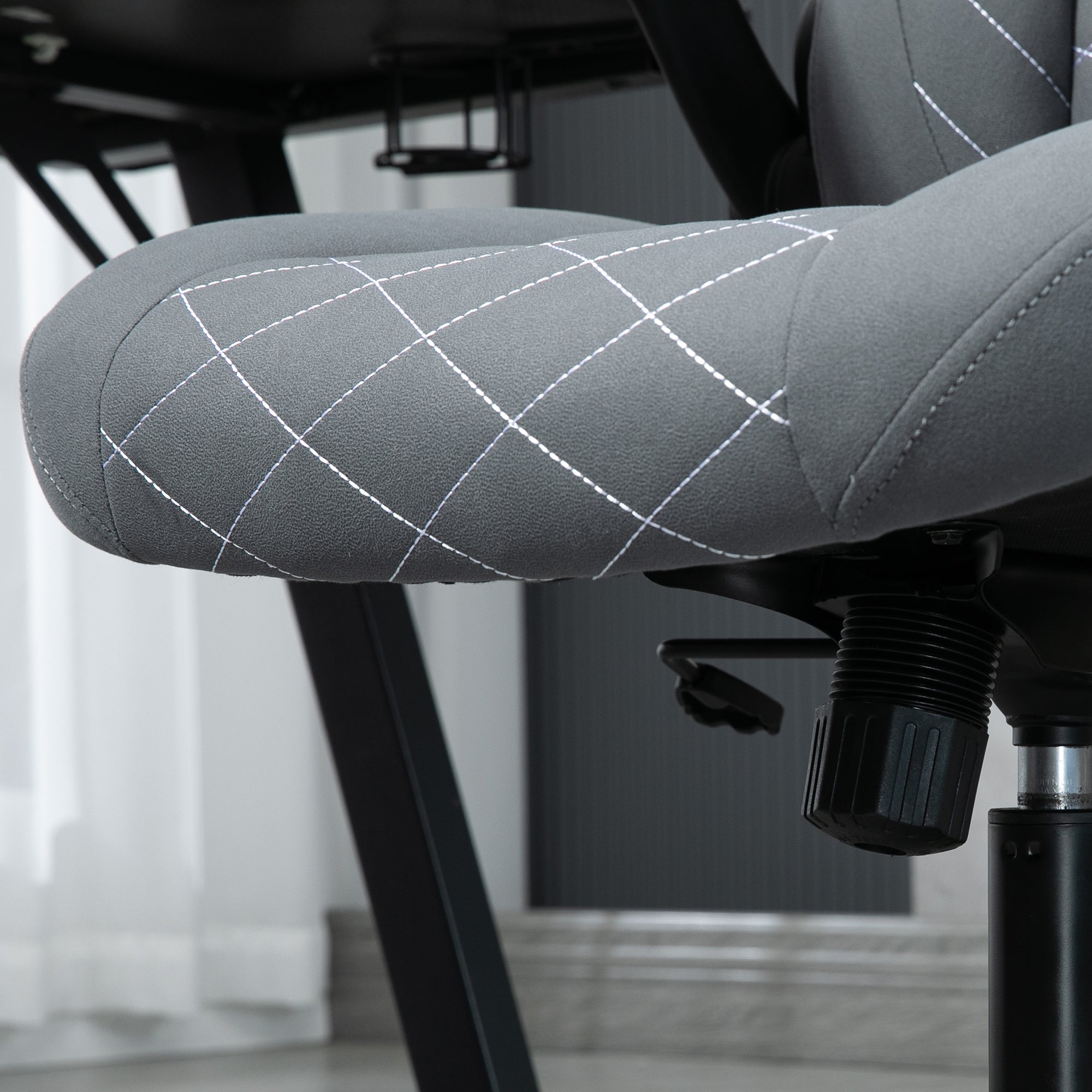 Vinsetto Home Office Desk Chair, Computer Chair with Flip Up Armrests, Swivel Seat and Tilt Function, Dark Grey - North Peak Garden Furniture