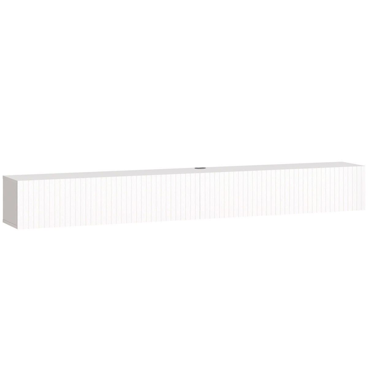 HOMCOM 80cm Floating TV Stand, Wall Mount TV Unit with Cable Management Hole, Fits up to 72" TV, White