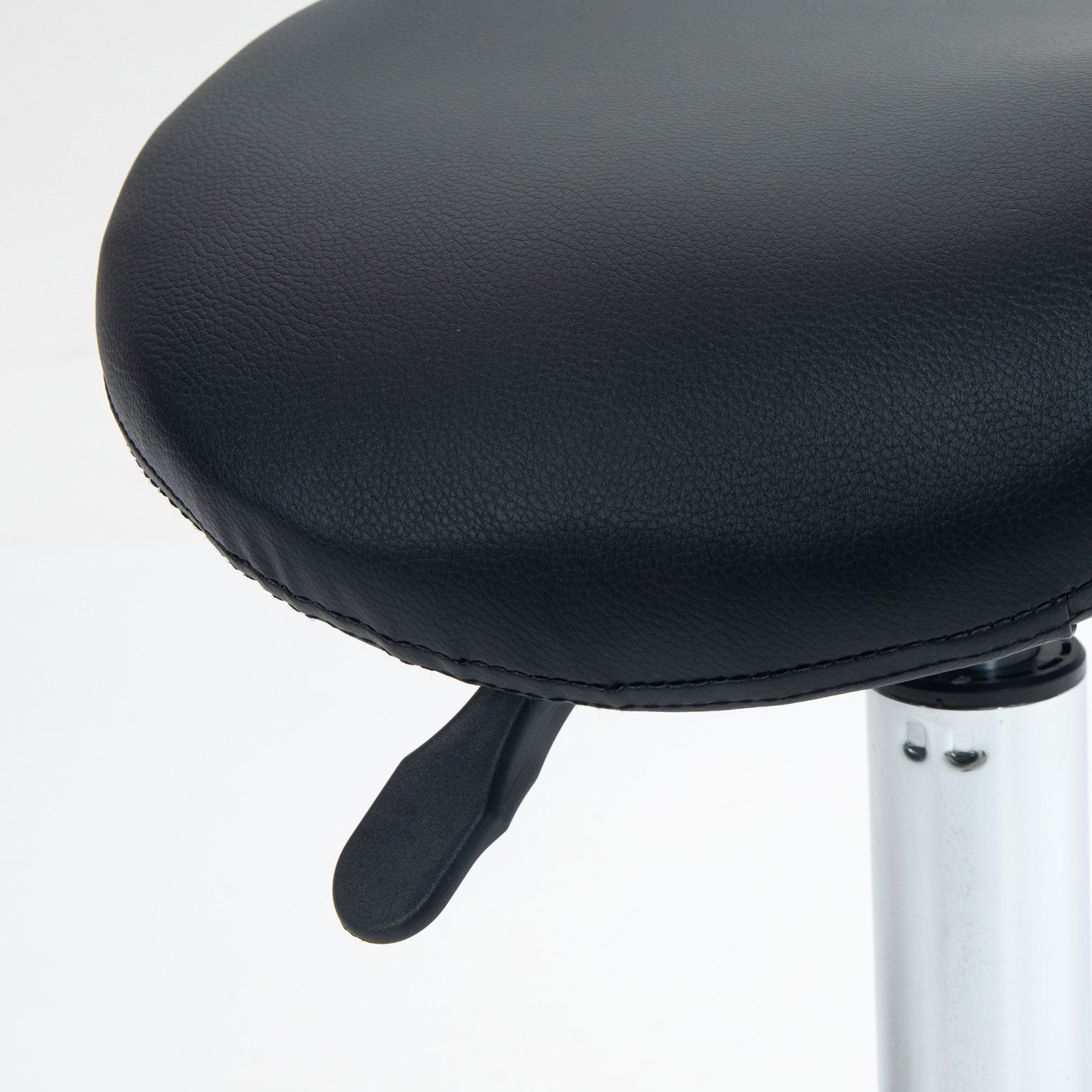 HOMCOM Salon Saddle Stool, Rolling Saddle Chair for Massage, Spa, Clinic, Beauty, Hairdressing and Tattoo, Black