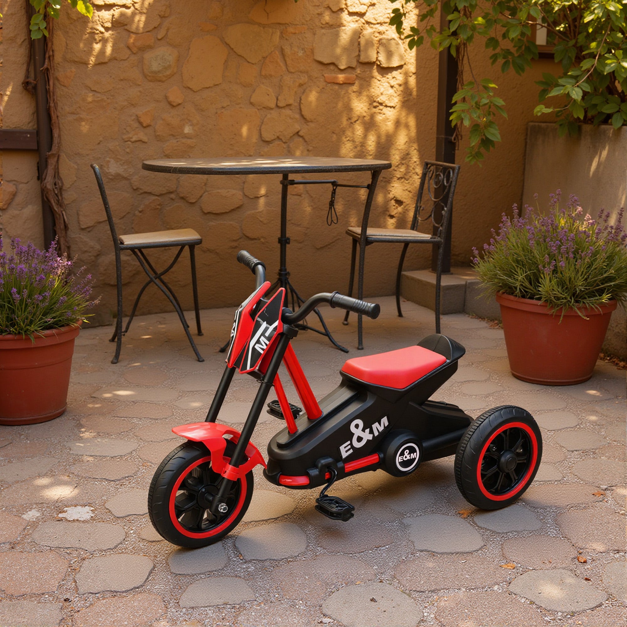 AIYAPLAY Kids Tricycle Baby Trike, Kids Trike with Pedal, 3 Wheel Toddler Balance Bike for Indoor Outdoor Use, Red