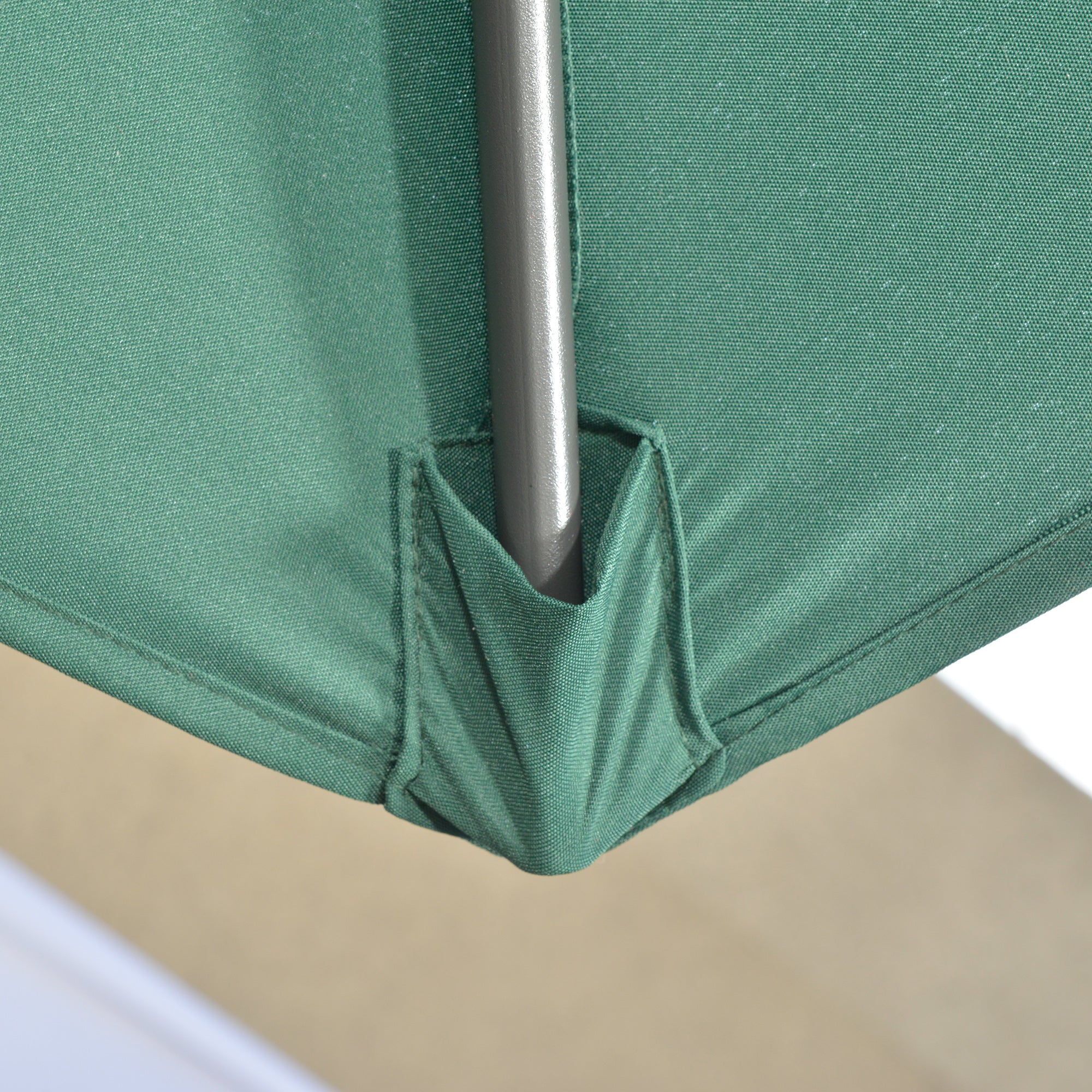 Outsunny 3 x 3(m) Cantilever Parasol with Cross Base, Garden Umbrella with 360° Rotation, Crank Handle and Tilt for Outdoor, Patio, Green - North Peak Garden Furniture