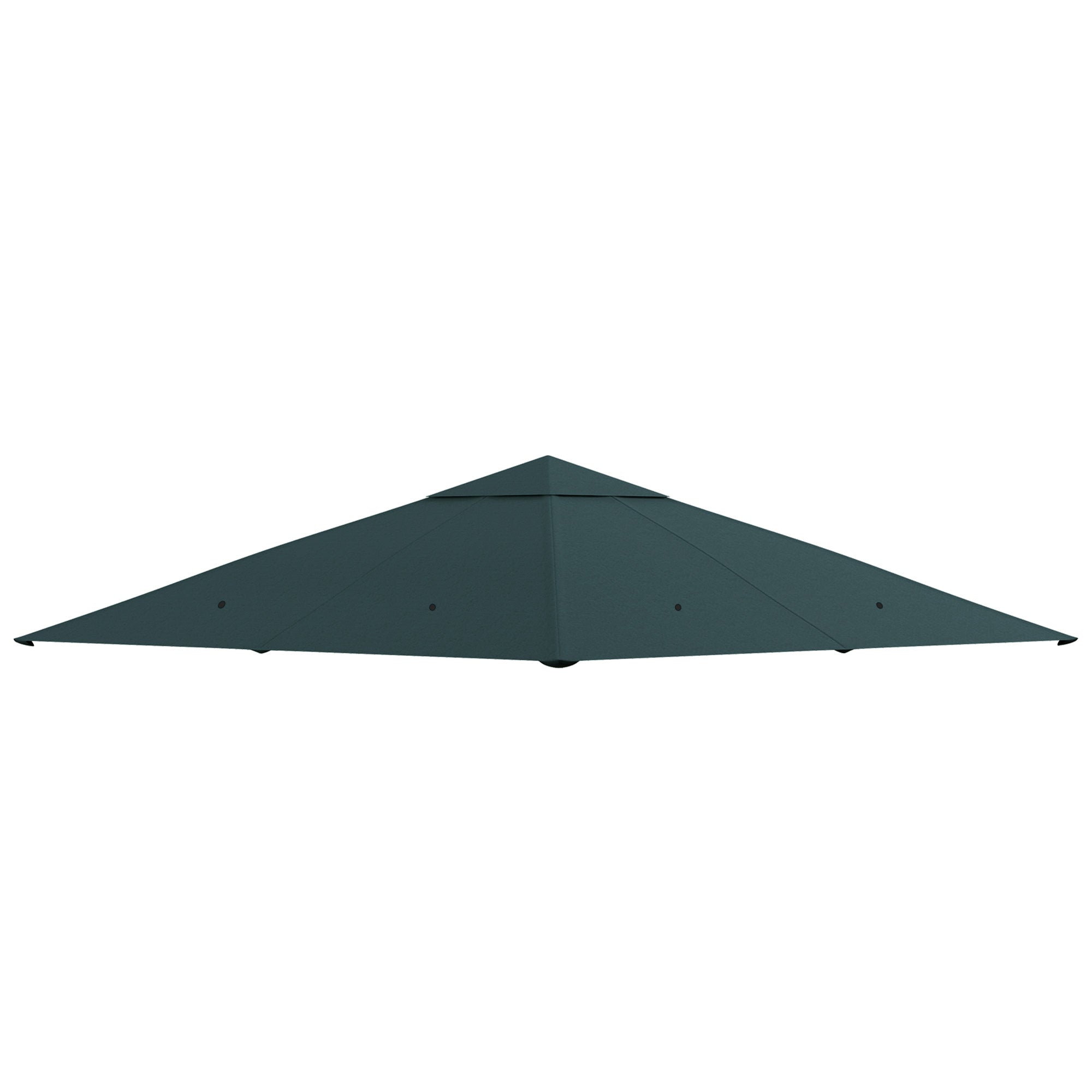 Outsunny 3 x 3 m Gazebo Canopy Replacement Cover, Garden Gazebo Roof Replacement with Drain Holes, TOP COVER ONLY, Grey