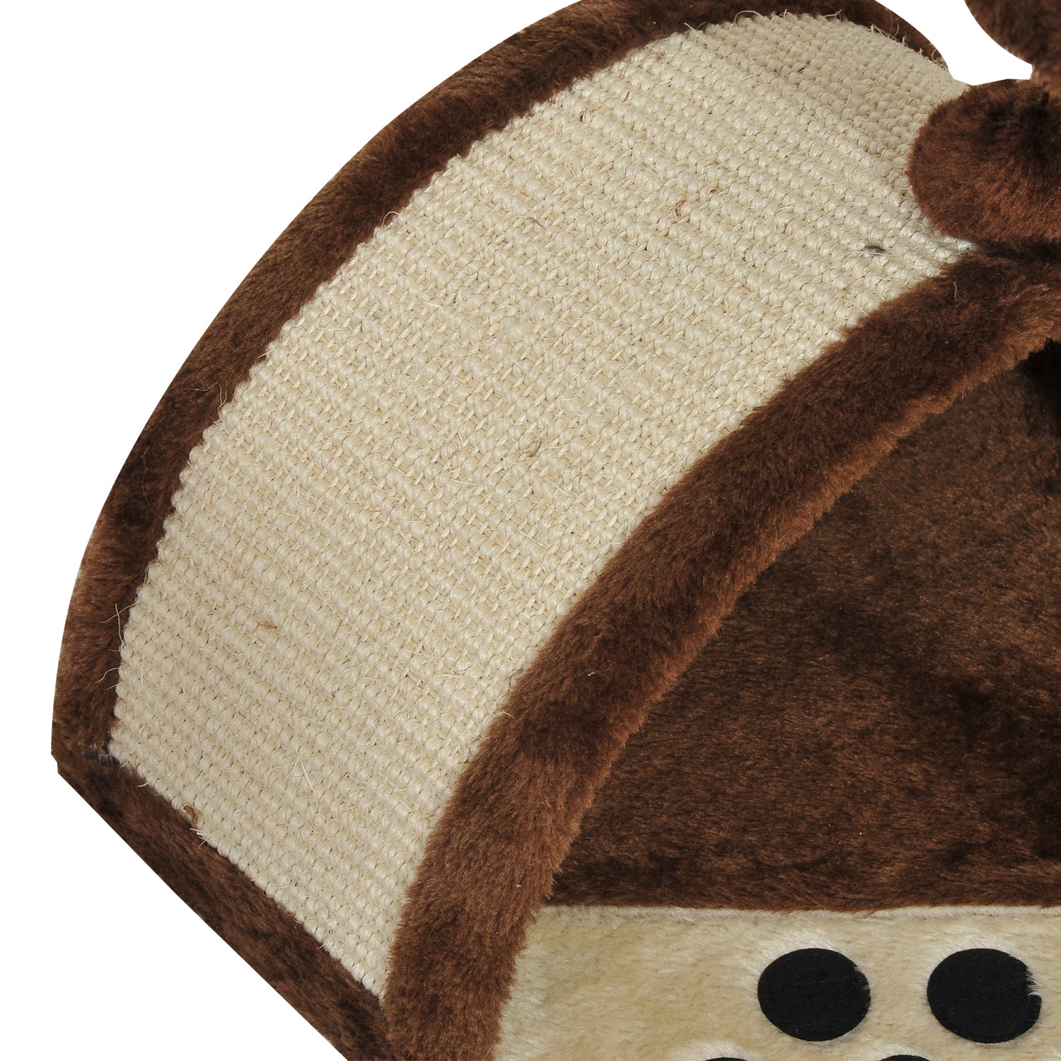 PawHut Cat Tree Scratching Scratcher Post Kitten Activity Centre Climber Hanging Ball Brown - North Peak Garden Furniture
