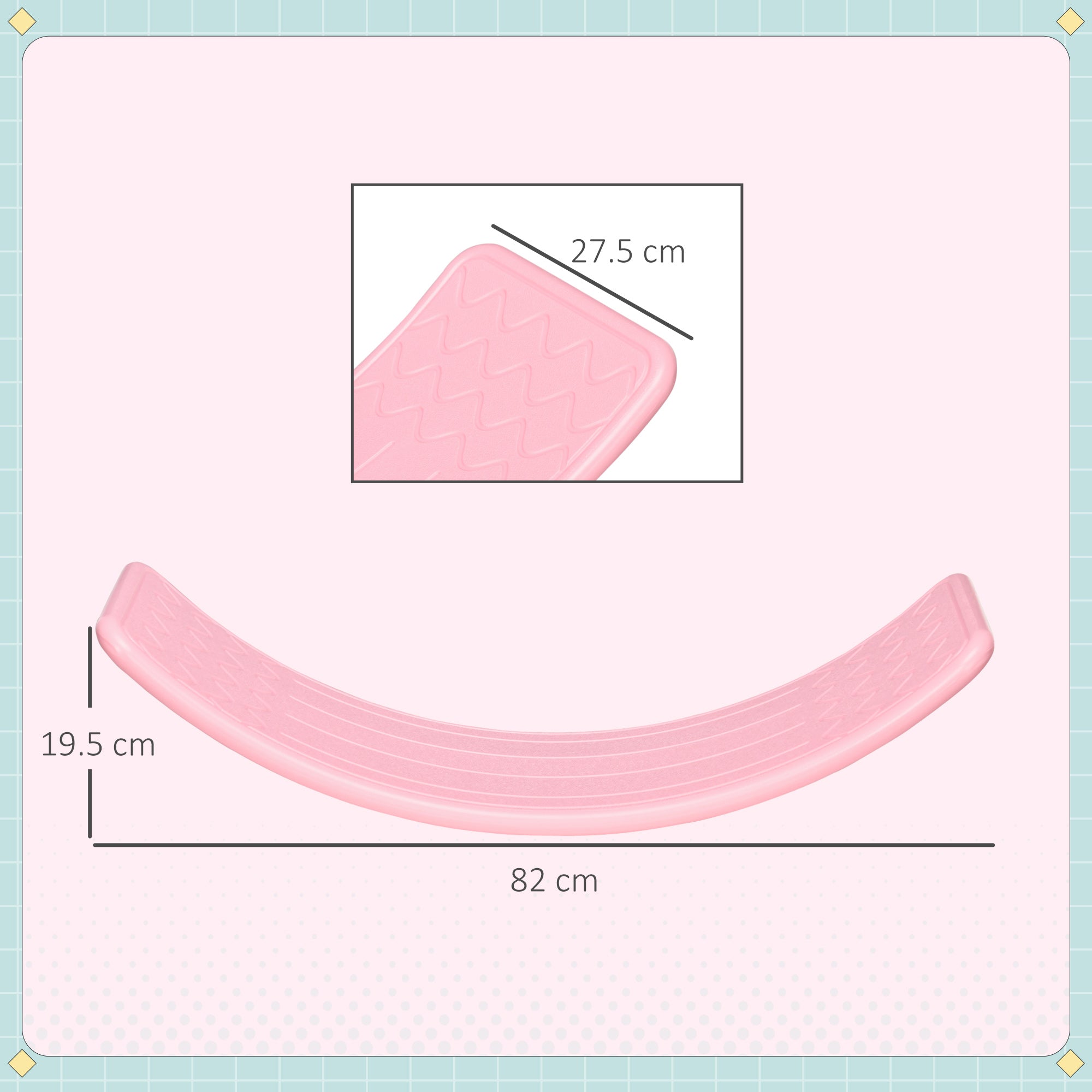 ZONEKIZ Balance Board, Kids Wobble board, for Ages 3-6 Years - Pink - North Peak Garden Furniture