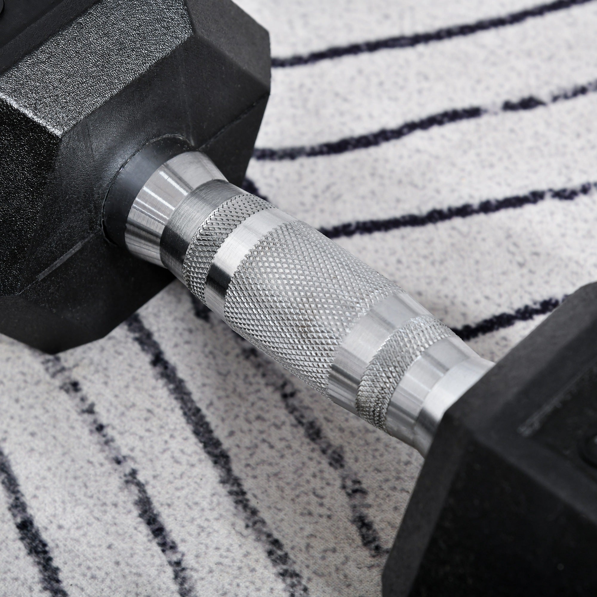 HOMCOM 2x10kg Hex Dumbbells Set Rubber Dumbbells Weight Lifting Equipment Fitness Home Gym - North Peak Garden Furniture