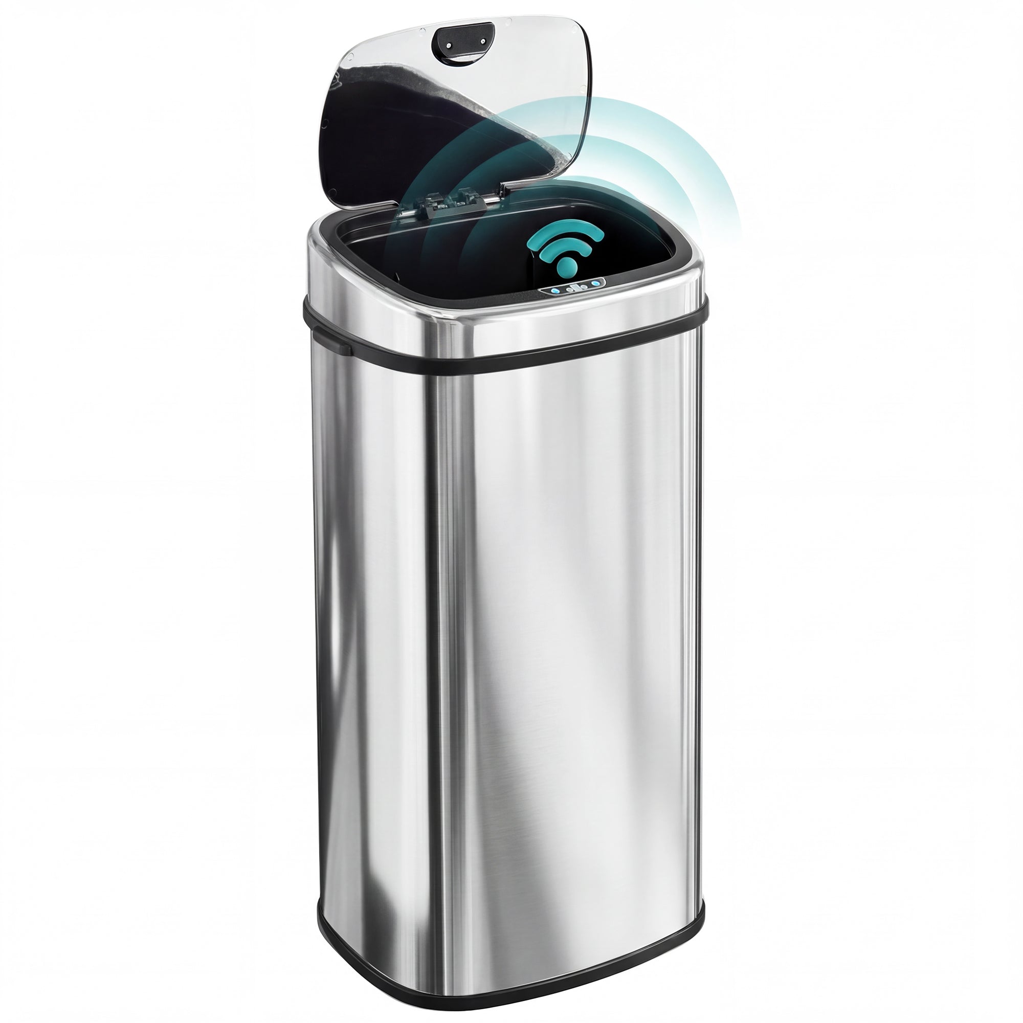 HOMCOM 68L Sensor Dustbin Stainless Steel Automatic Kitchen Waste Bin Silver