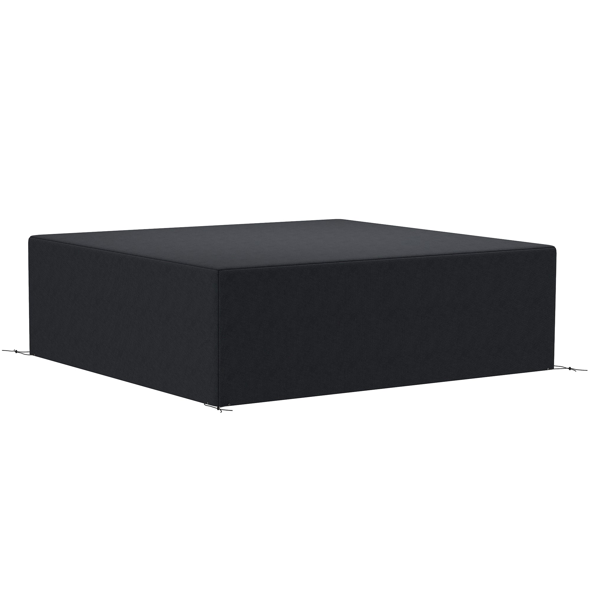 Outsunny 600D Oxford Outdoor Garden Furniture Sofa Set Cover, Waterproof Anti-UV Rattan Sun Lounger Protection Protector Cover, 225L x 210W x 70Hcm, Black - North Peak Garden Furniture