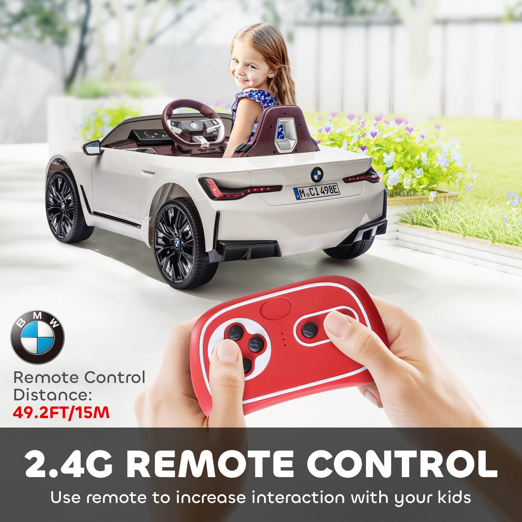 HOMCOM BMW i4 Licensed 12V Kids Electric Ride-On Car