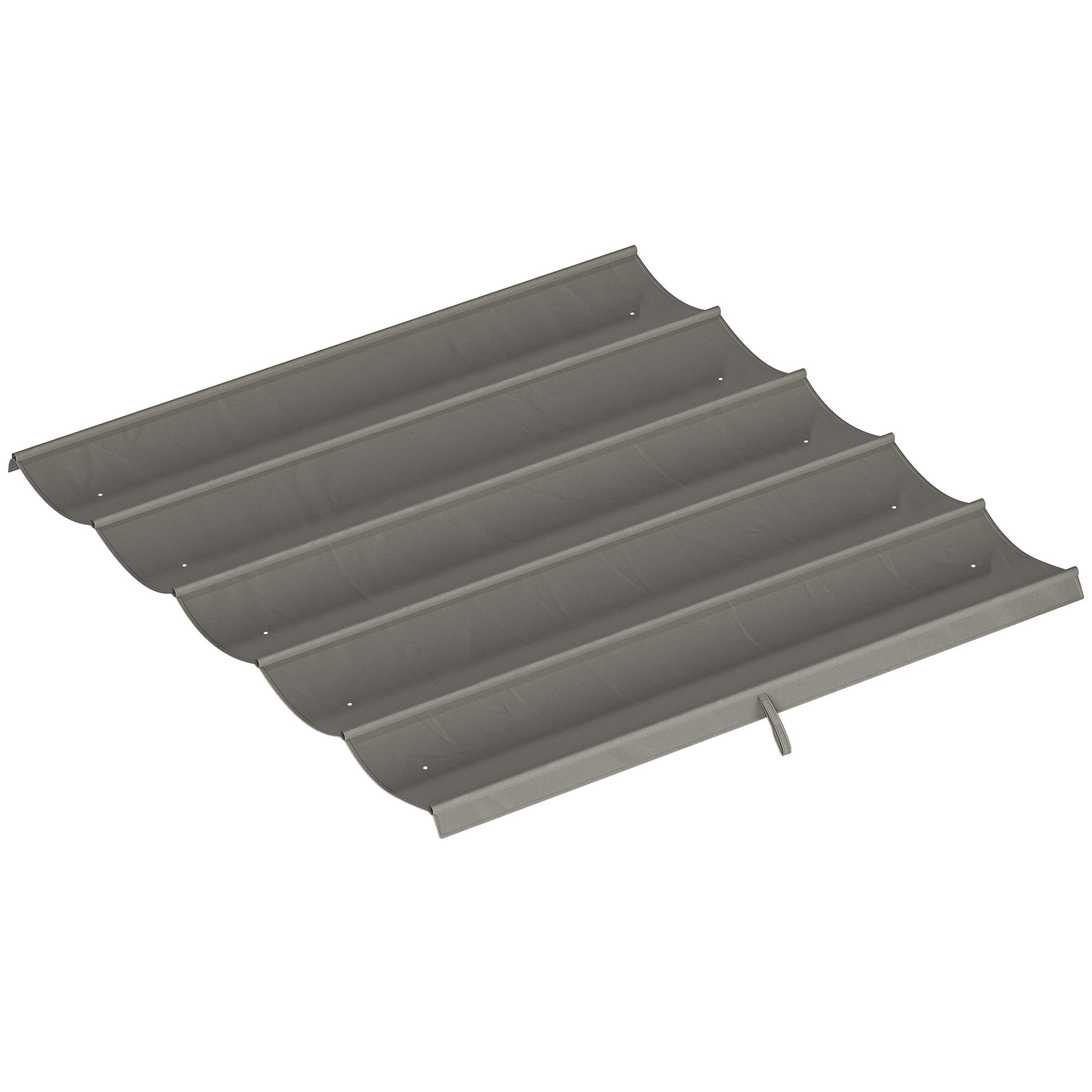 Outsunny Retractable Pergola Cover, 2.55 x 2.5 m Replacement Canopy Fabric for 3 x 3 m Frame, Roof Top Only, Light Grey