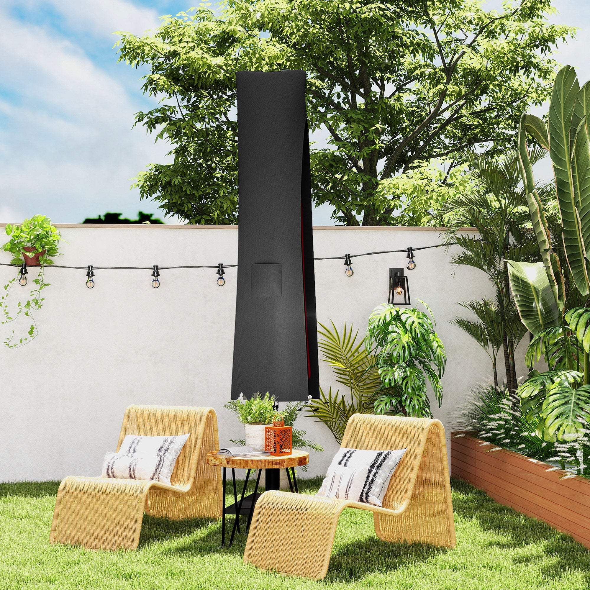 Outsunny Parasol Umbrella Cover - Grey