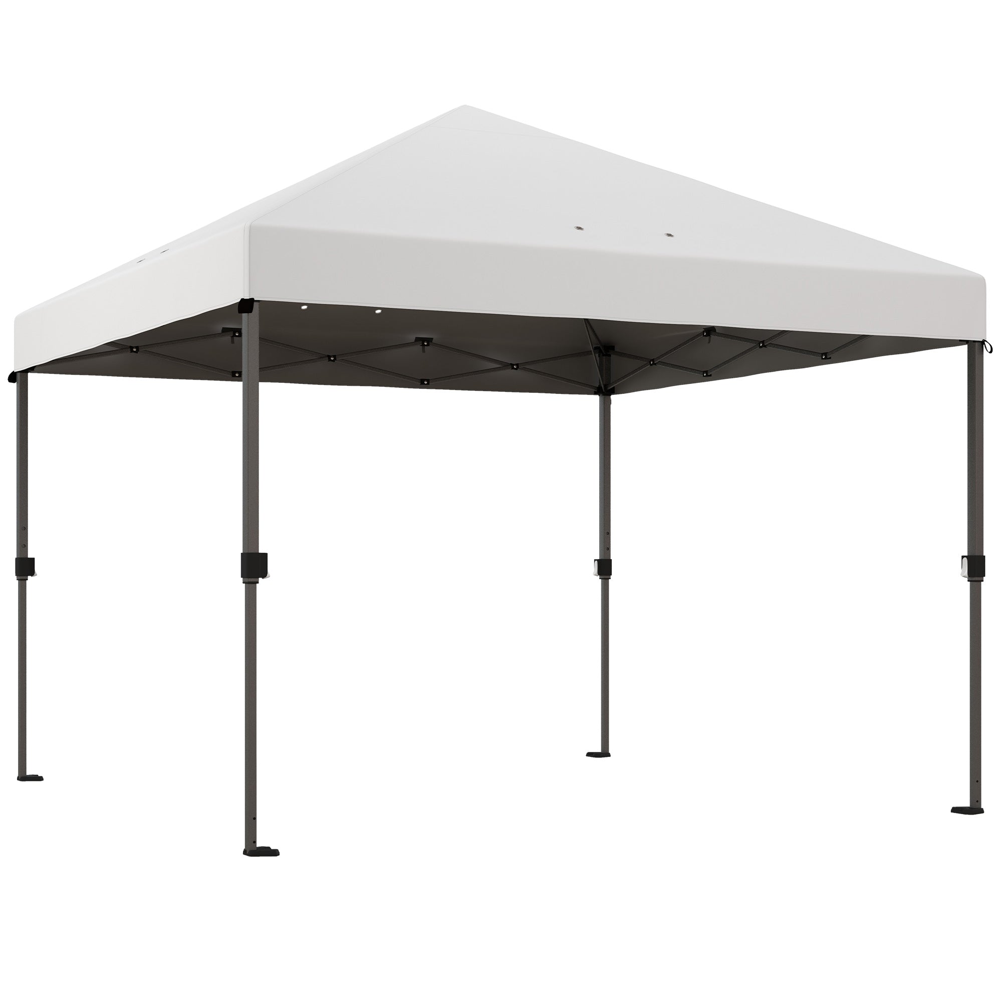 Outsunny 3 x 3m Pop-Up Gazebo, with Accessories - White - North Peak Garden Furniture