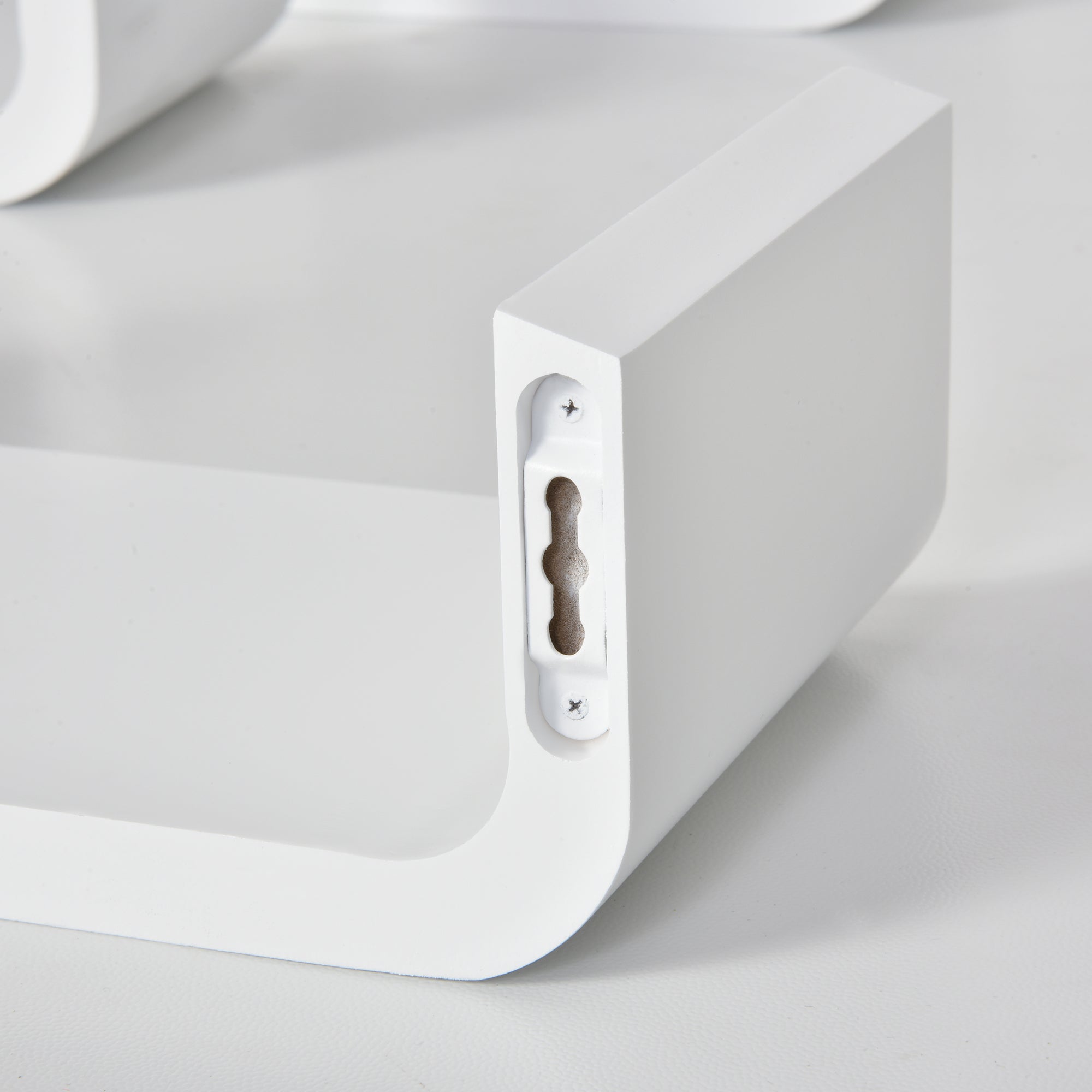 HOMCOM Floating Shelves, Set of 3 Wall Shelf, Shelves for Wall Invisible Mounting, Bedroom Living Room, White - North Peak Garden Furniture