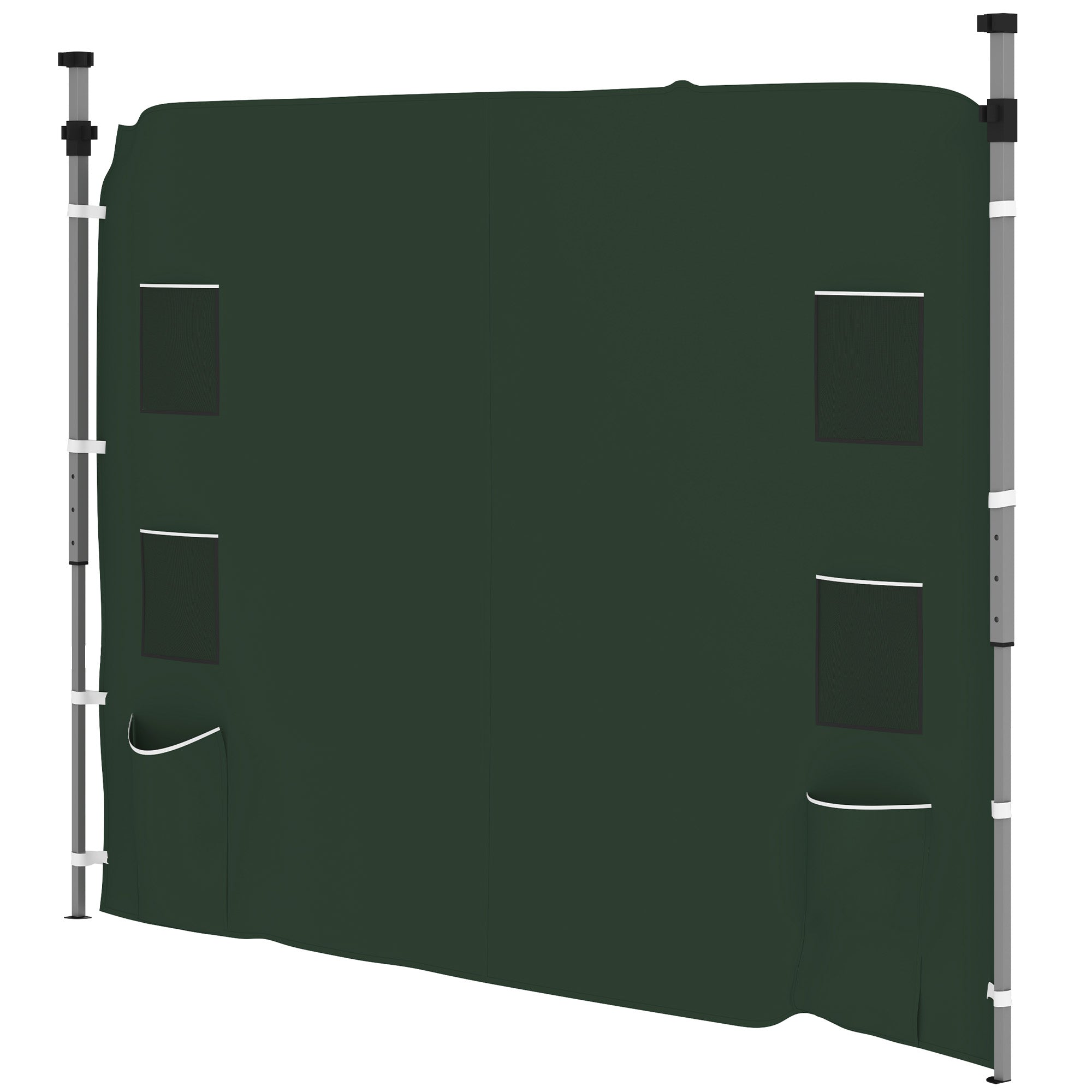 Outsunny 195 x 295cm Replacement Gazebo Sidewall - Green - North Peak Garden Furniture