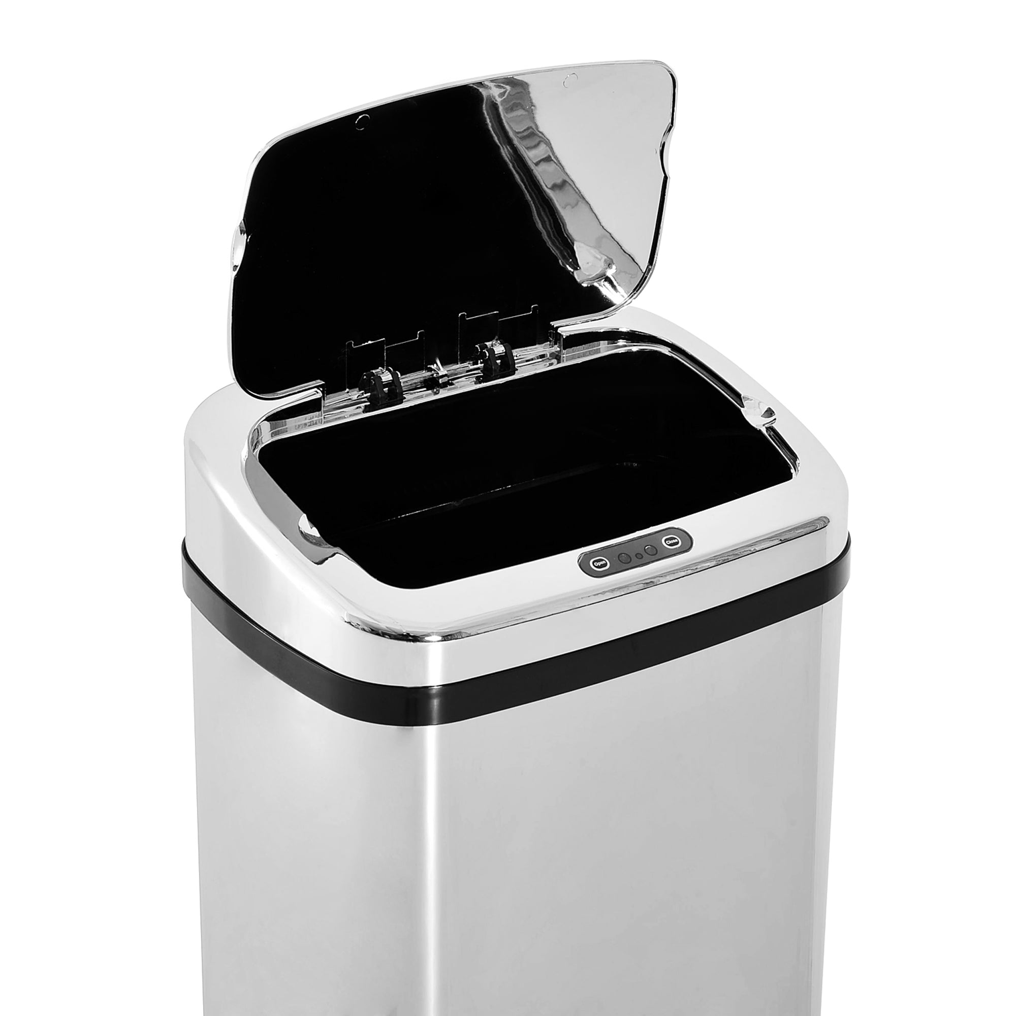 HOMCOM 50L Infrared Touchless Automatic Motion Sensor Dustbin Stainless Steel Trash Can Home Office - North Peak Garden Furniture