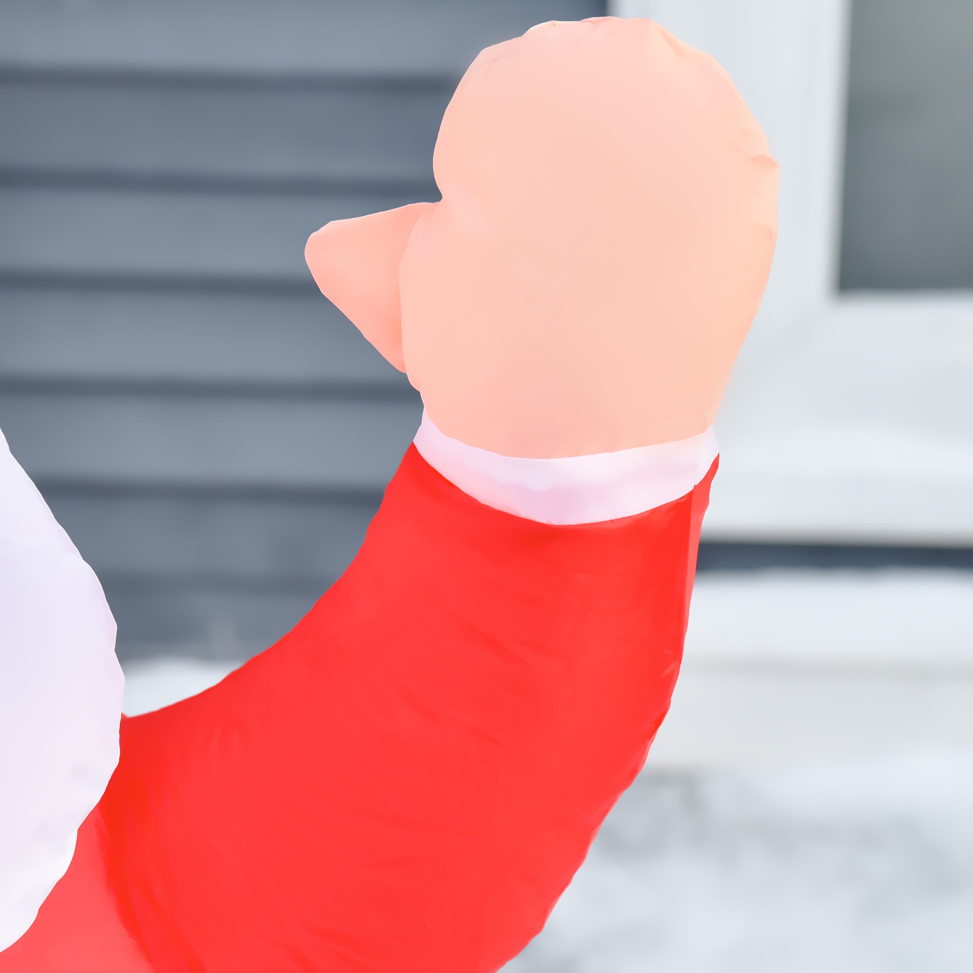 HOMCOM 4ft Inflatable Christmas Santa Claus Gift with LED Xmas Décor Holiday Outdoor Yard Decoration - North Peak Garden Furniture