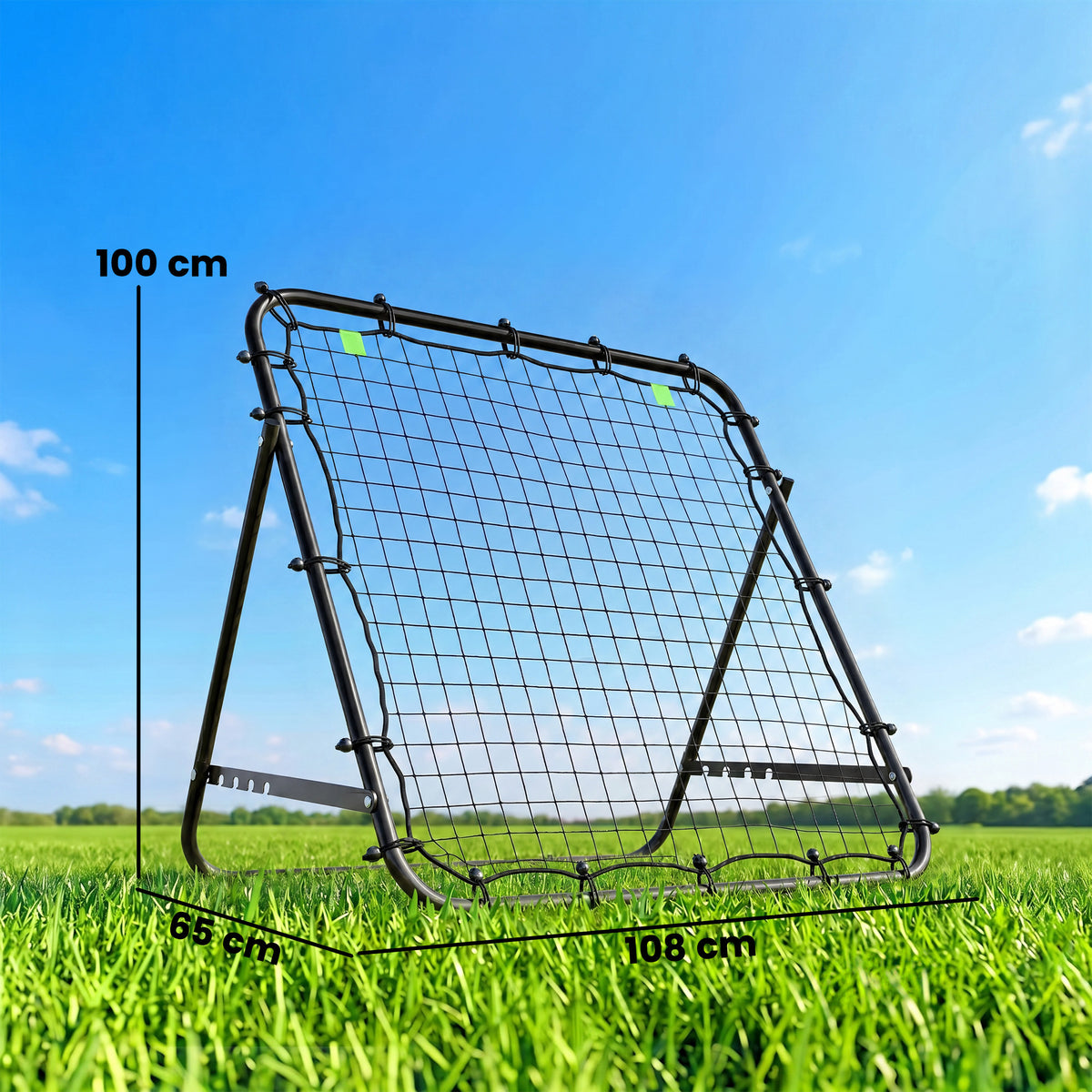 HOMCOM Adjustable Rebounder Net Kickback Target Goal for Teens Adults Training, Black