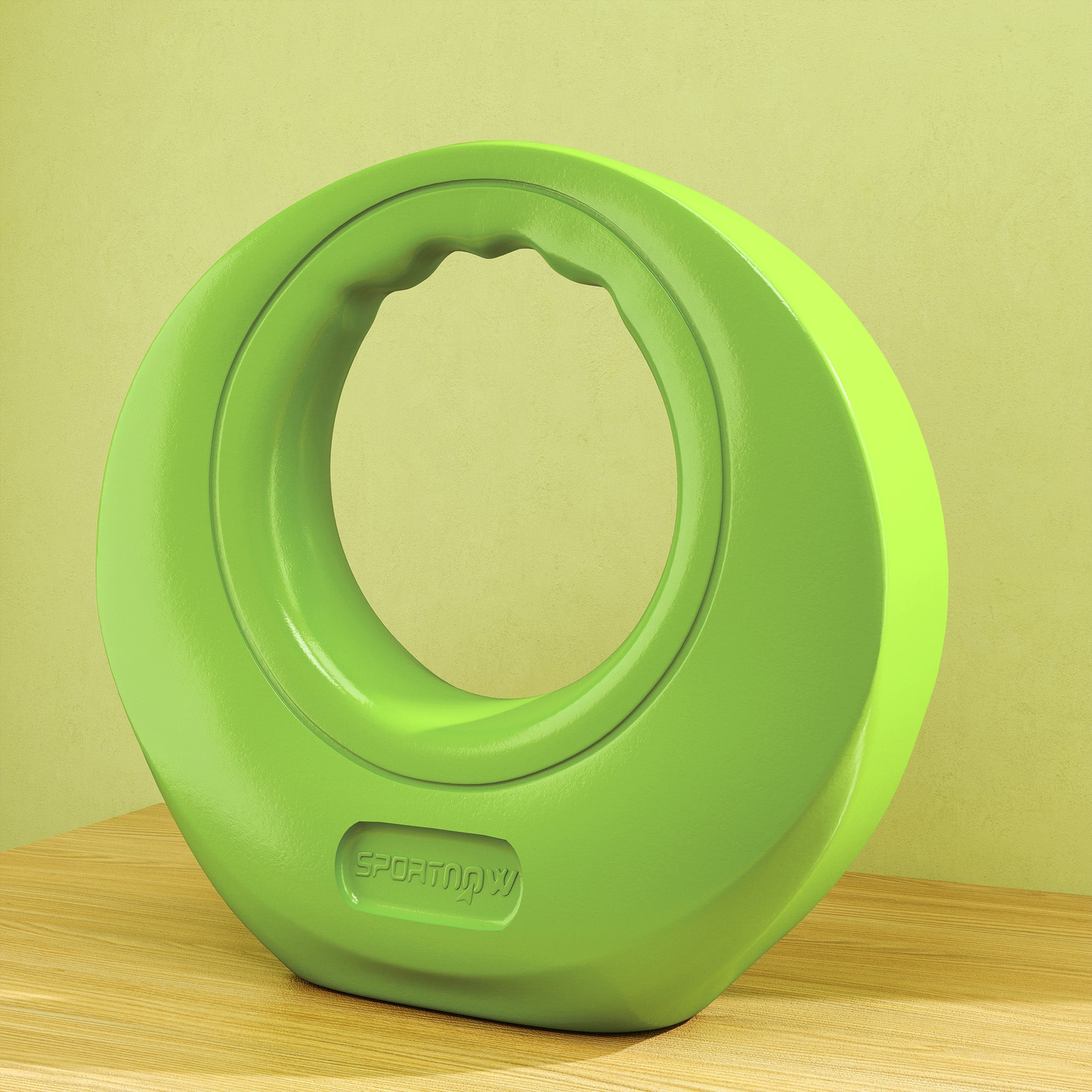 SPORTNOW 8kg Kettlebell, Soft Kettle Bell with Wide Handle for Home Gym Weight Lifting and Strength Training, Green - North Peak Garden Furniture