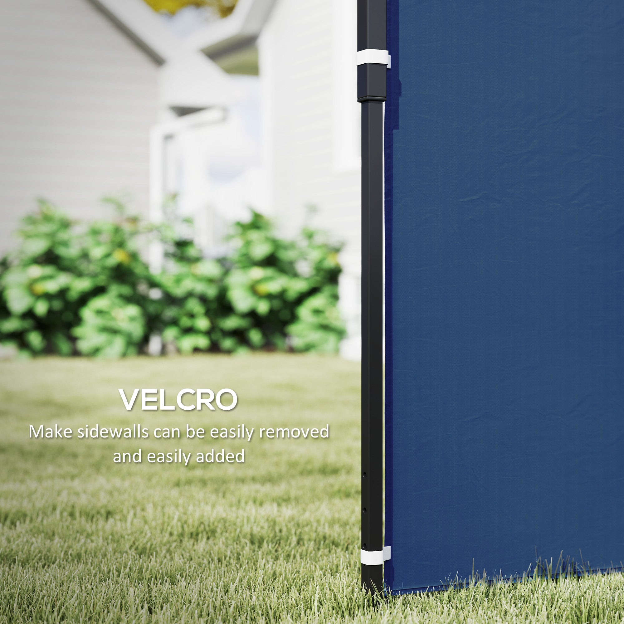 Outsunny Set of Two 3 x 3(m) Gazebo Frame Replacement Walls - Blue - North Peak Garden Furniture