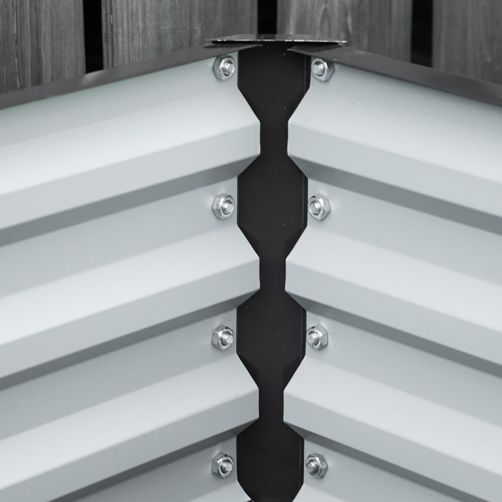 Outsunny Set of 2 Raised Beds for Garden, Galvanised Outdoor Planters for Herbs Vegetables, Use for Patio Balcony, Grey