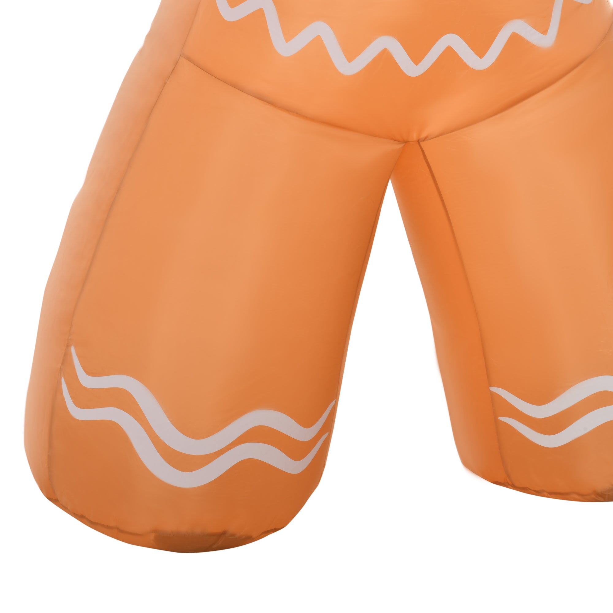 HOMCOM 8ft Christmas Inflatable Gingerbread Man, Lighted Blow Up Yard Decor Indoor Outdoor Garden Lawn Party Prop - North Peak Garden Furniture