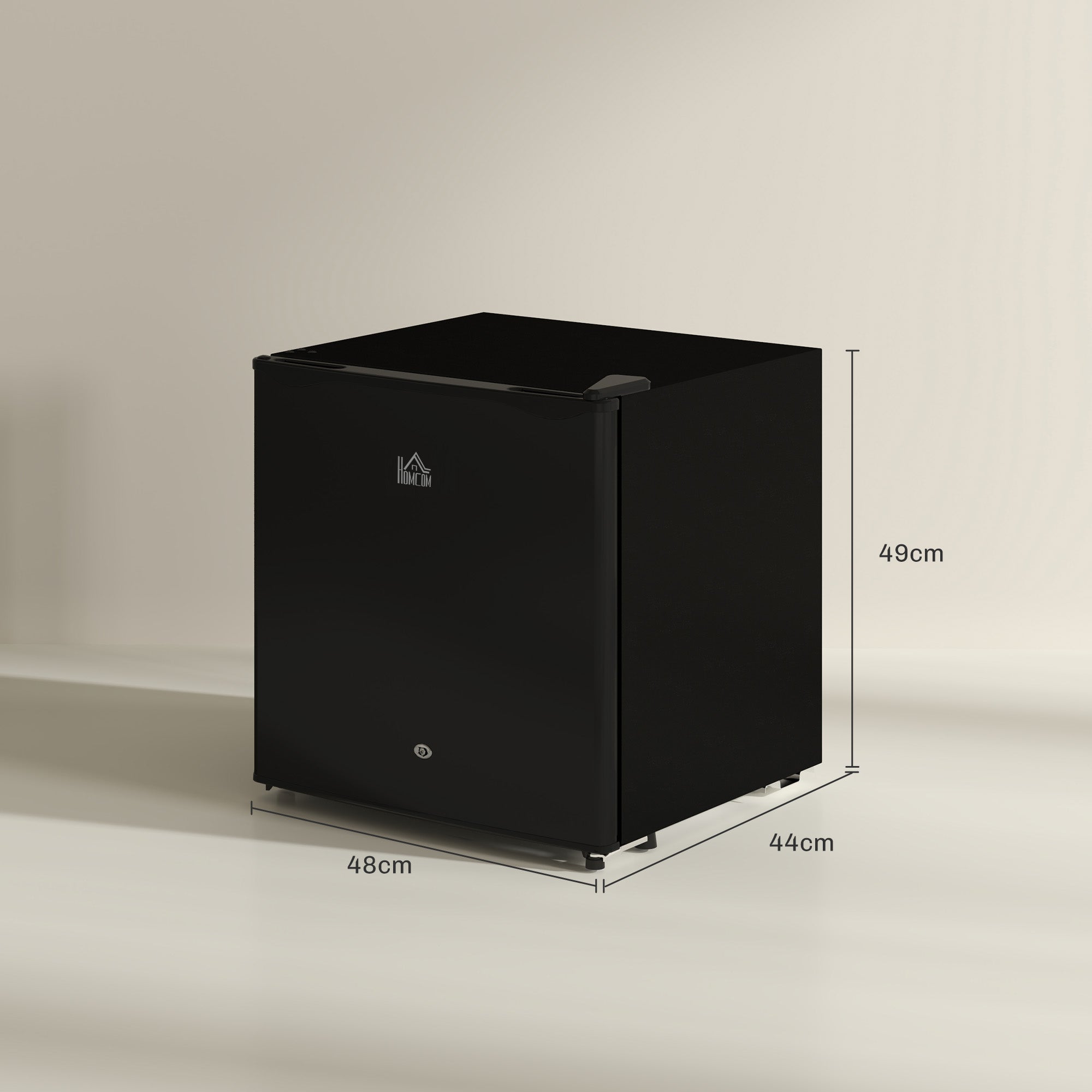 HOMCOM 46 Litre Lockable Countertop Fridge - Black - North Peak Garden Furniture