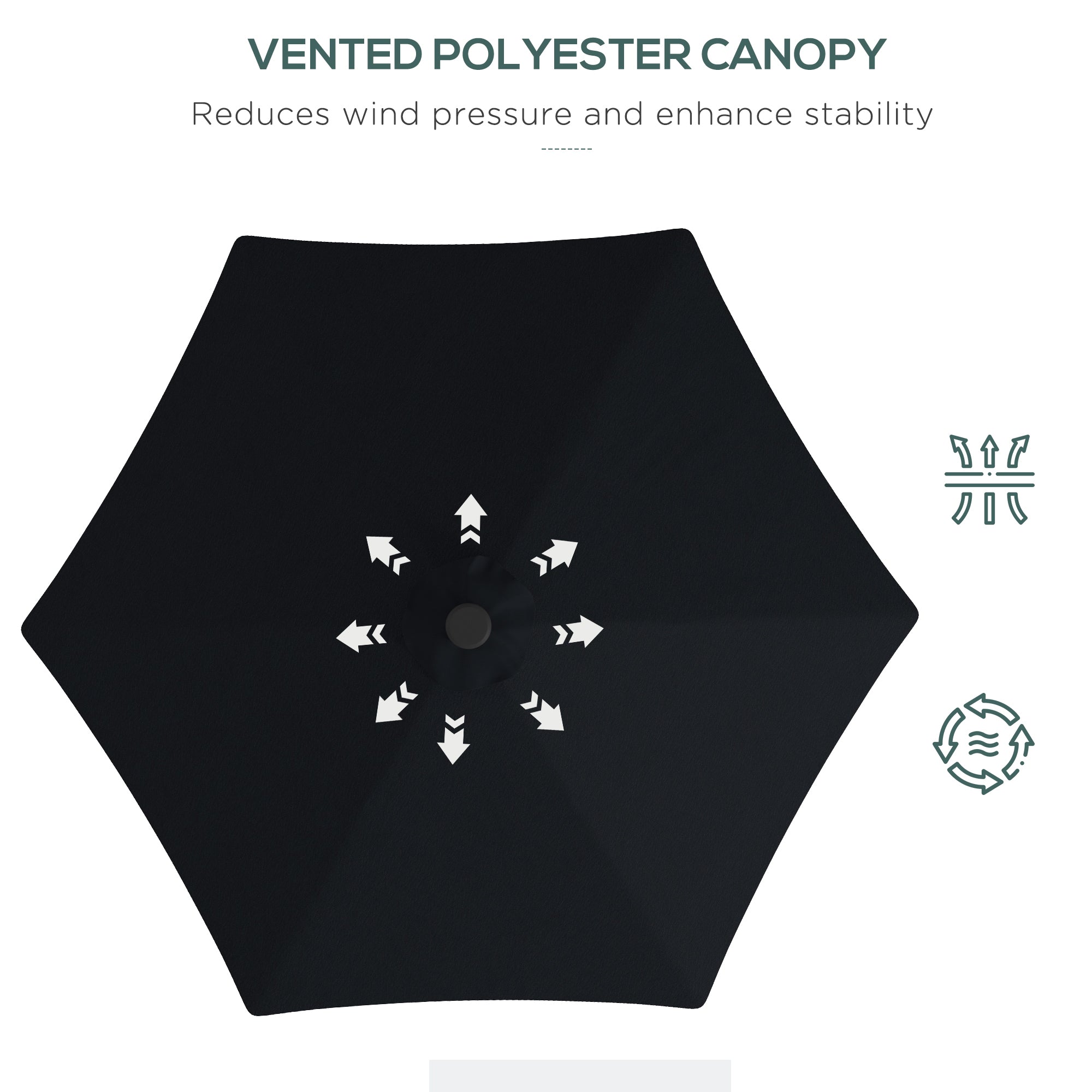 Outsunny 3(m) Garden Parasol Cantilever Umbrella with Solar LED, Cross Base and Waterproof Cover, Black - North Peak Garden Furniture