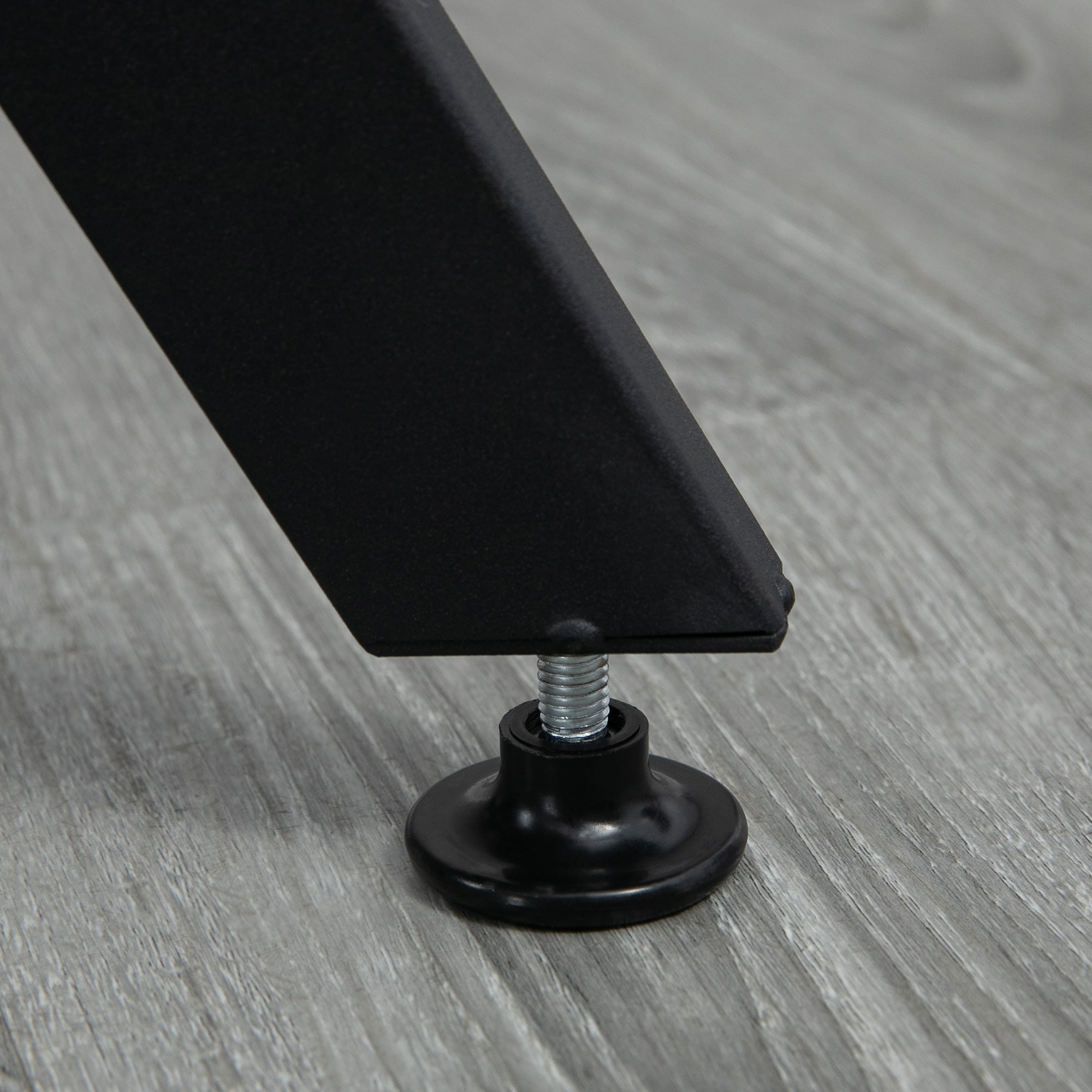 HOMCOM Dining Room Table with Black Legs Anti-slip Foot Pads for Living Room Dining Room 90 x 76 cm Brown - North Peak Garden Furniture