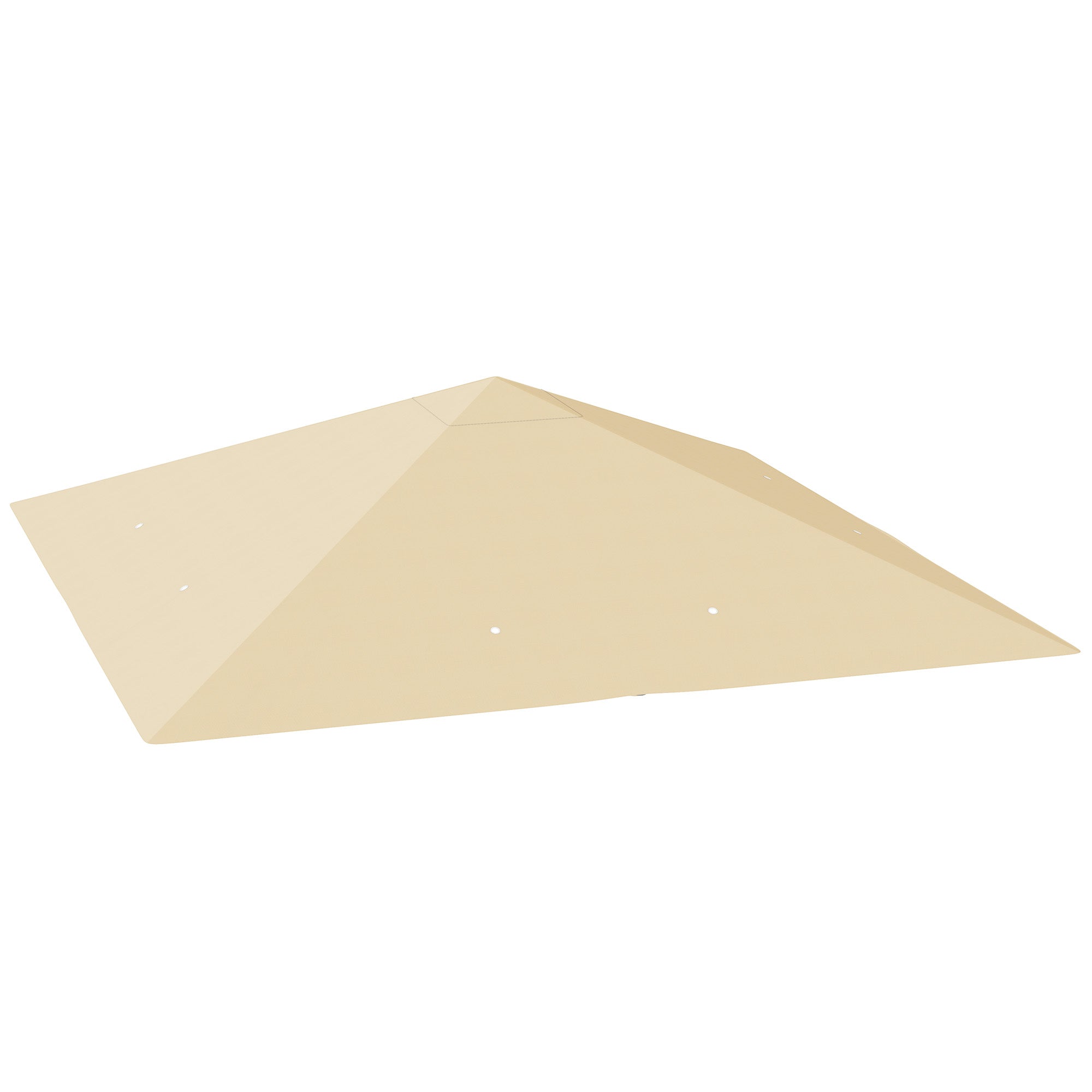 Outsunny 3 x 3(m) Gazebo Canopy Replacement Cover, Garden Gazebo Roof Replacement with Drain Holes, Water Resistant PVC Coating, 370g/㎡, UPF30+, TOP COVER ONLY, Beige - North Peak Garden Furniture