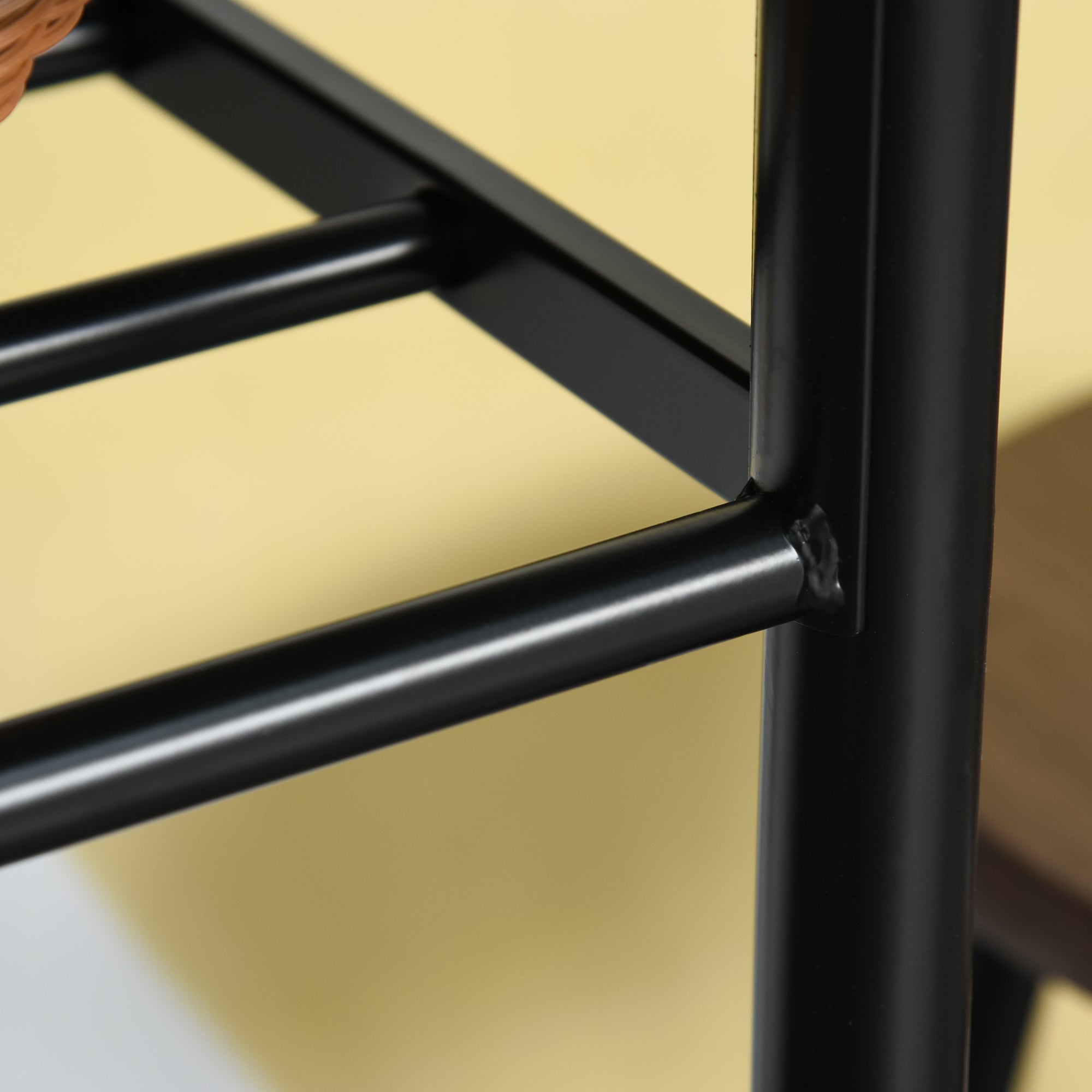 HOMCOM Bar Table Set, Bar Table and Stools Set, Footrest and Storage Shelf, for Kitchen, Dining Room, Pub, Cafe, Black and Oak - North Peak Garden Furniture