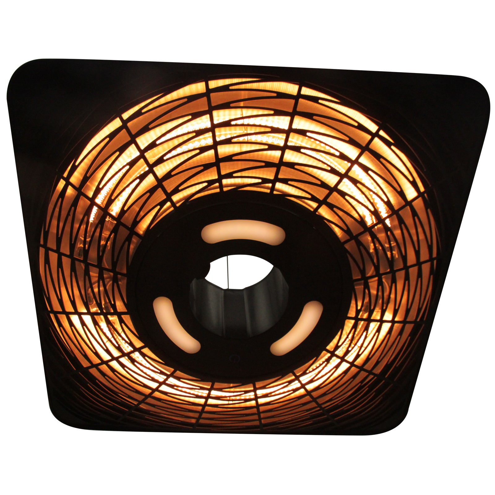 Outsunny 2000W Electric Hanging Patio Heater Ceiling Mounted Halogen Heating Indoor Outdoor with Remote Control Aluminium - North Peak Garden Furniture