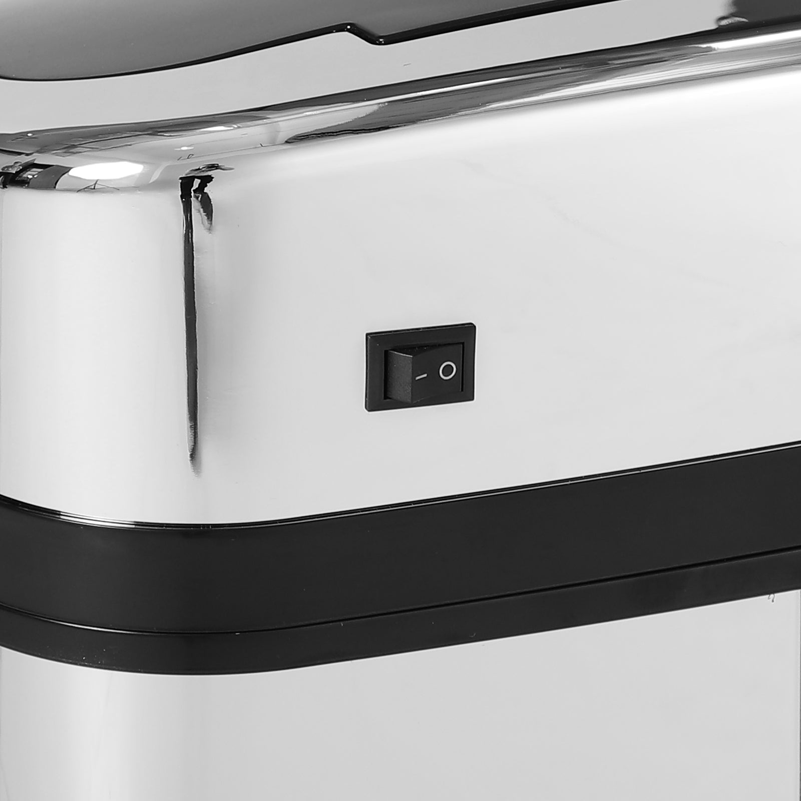 HOMCOM 30L Stainless Steel Motion Sensor Lid Bin - Silver Tone - North Peak Garden Furniture