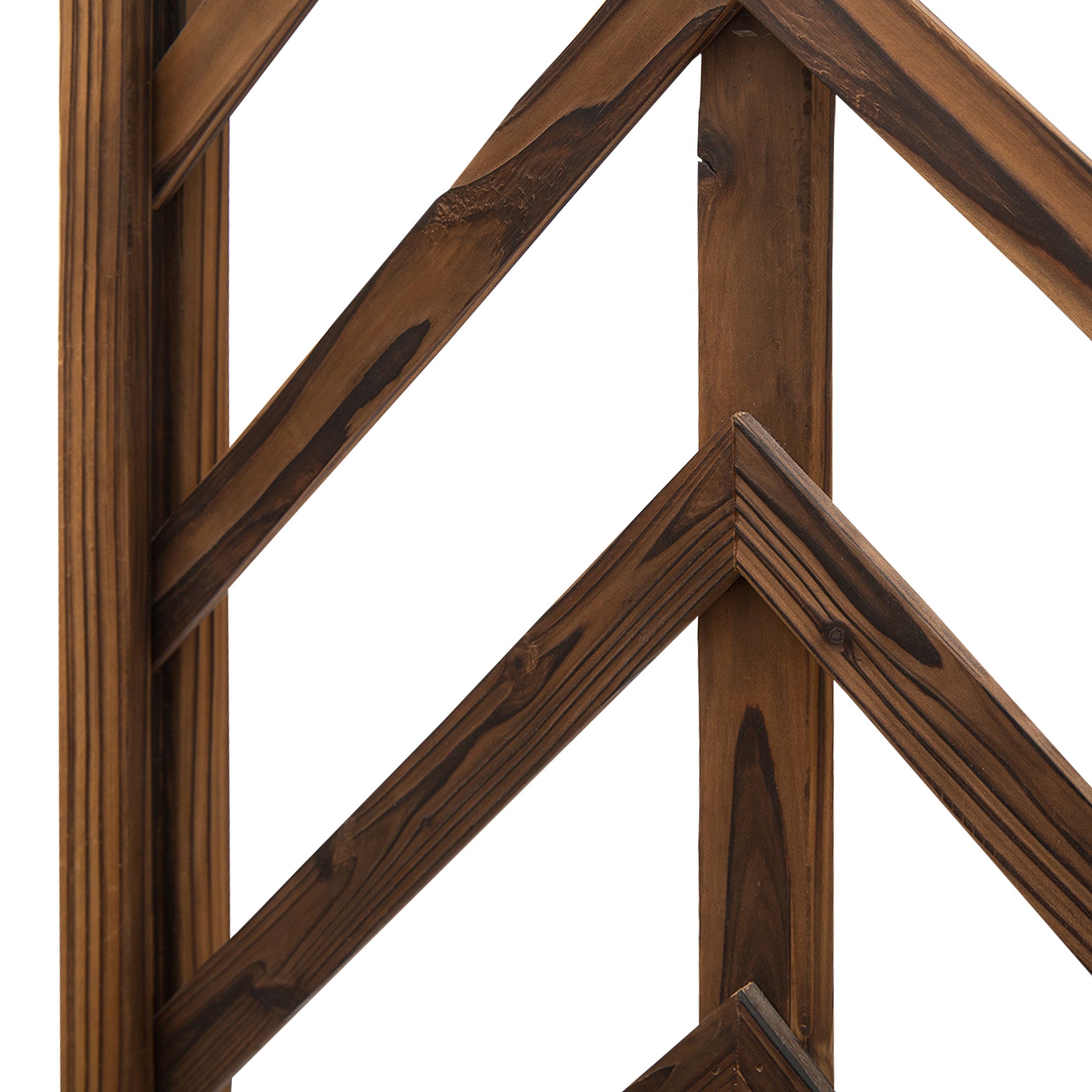 Outsunny Wooden Garden Arbor, Arch Trellis with Classic Countryside Style, Pergola Style Roof for Climbing Vines