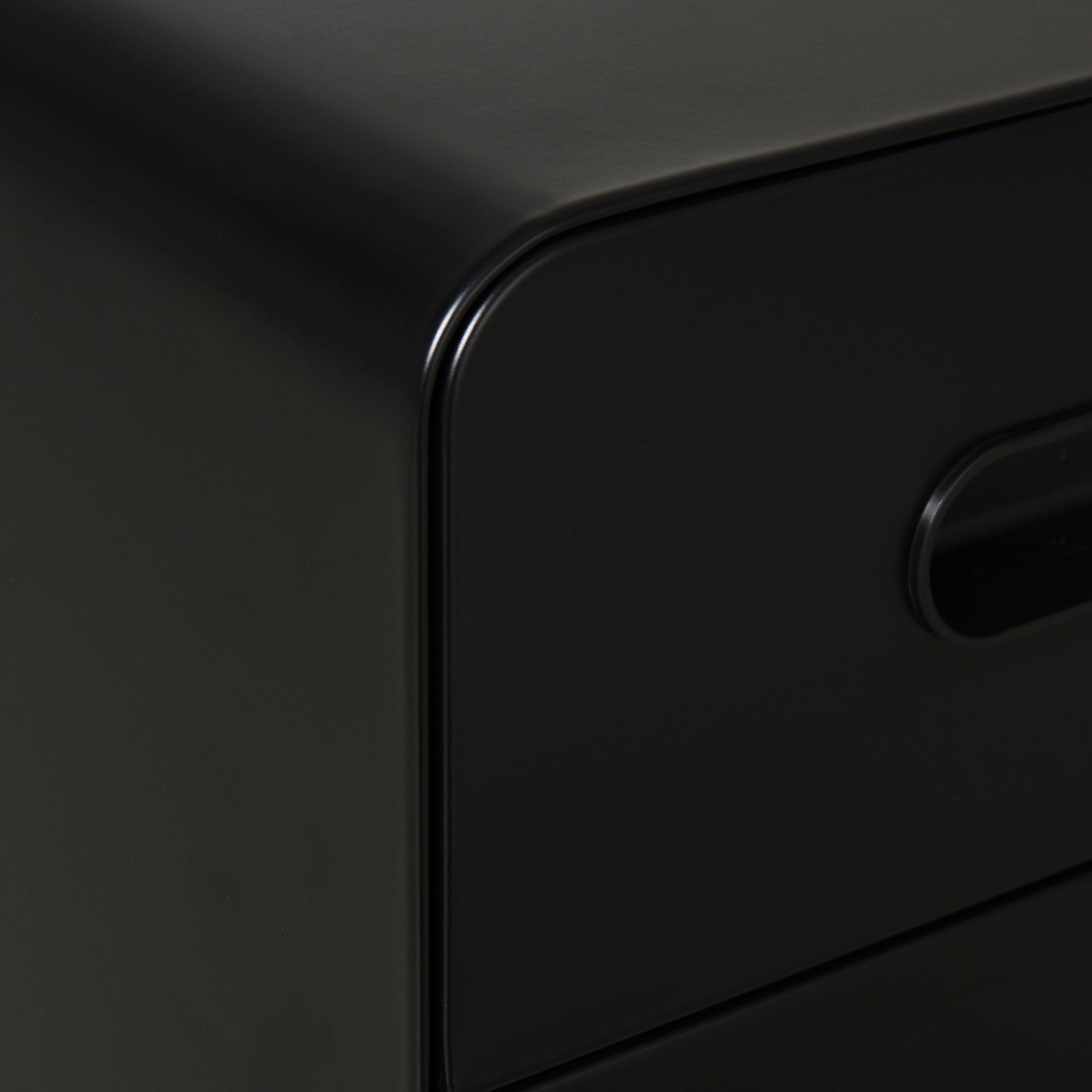 Vinsetto Lockable File Cabinet with 3 Drawers, Vertical Office Drawer for A4, Letter, Legal Size, Anti-tilt Design, Pre-Assembled Body, Black - North Peak Garden Furniture