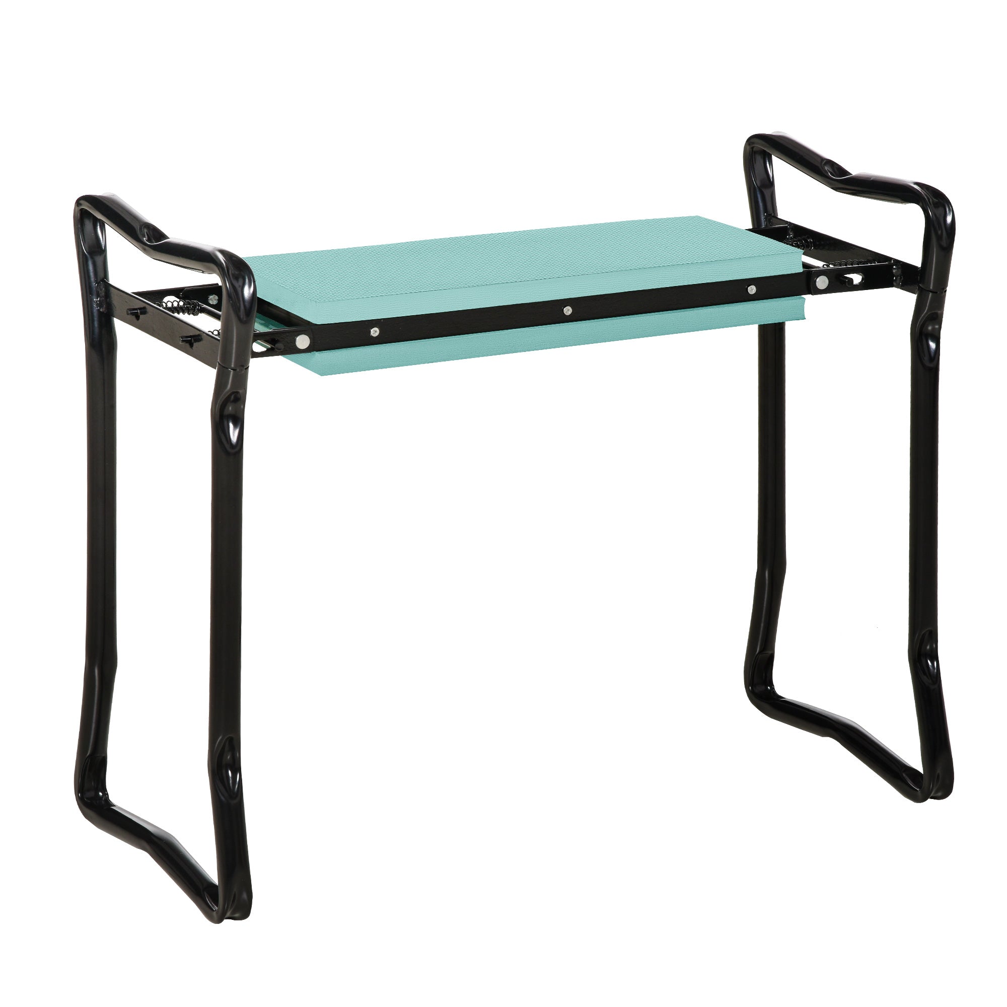 Outsunny 2-in-1 Garden Kneeler Seat Kneeling Pad Support Bench Foldable Knee Protector - Green - North Peak Garden Furniture
