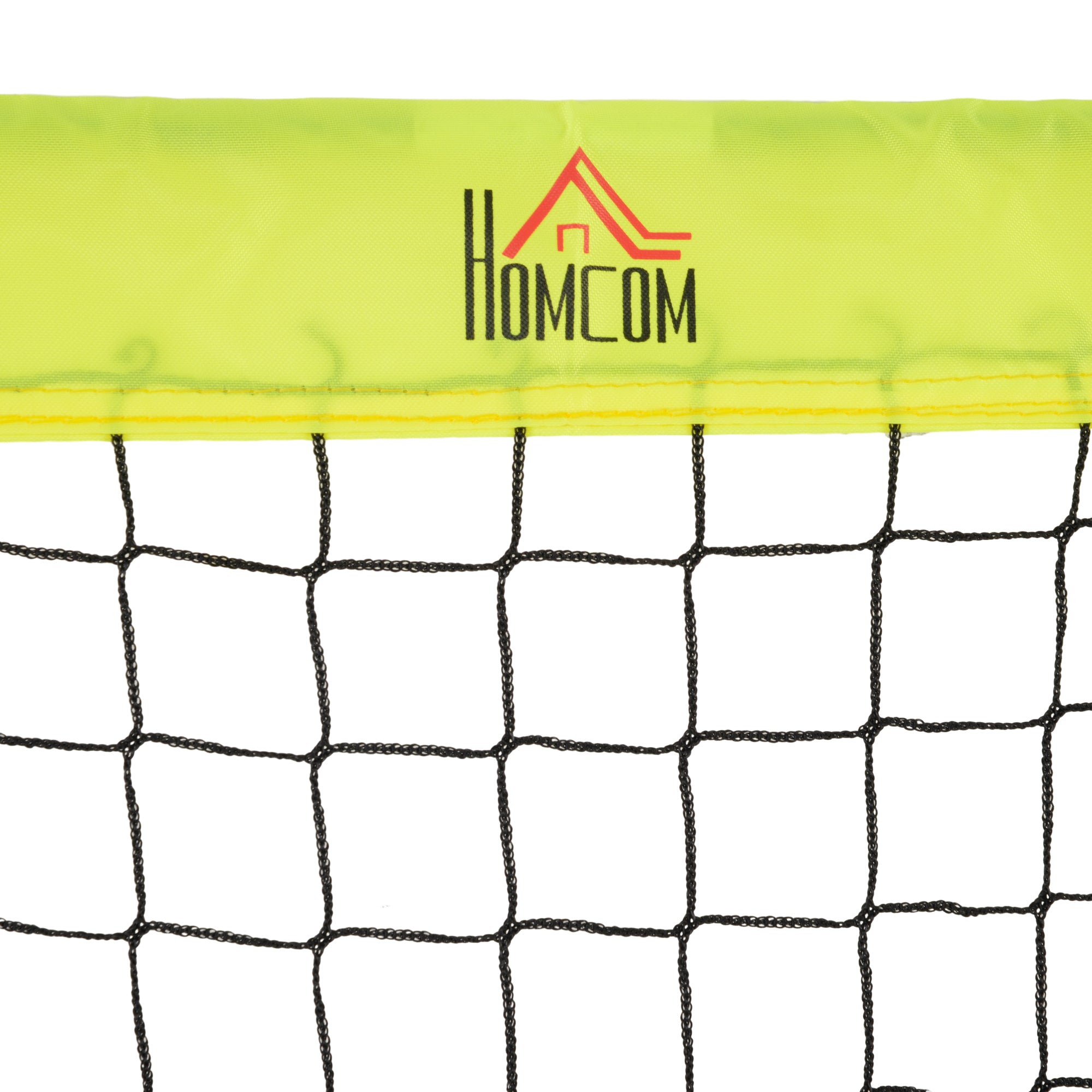 HOMCOM Set of 2 Football Goal Net 6 x 3 ft Foldable Outdoor Sport Training Teens Adults Football with Carrying Bag Yellow - North Peak Garden Furniture