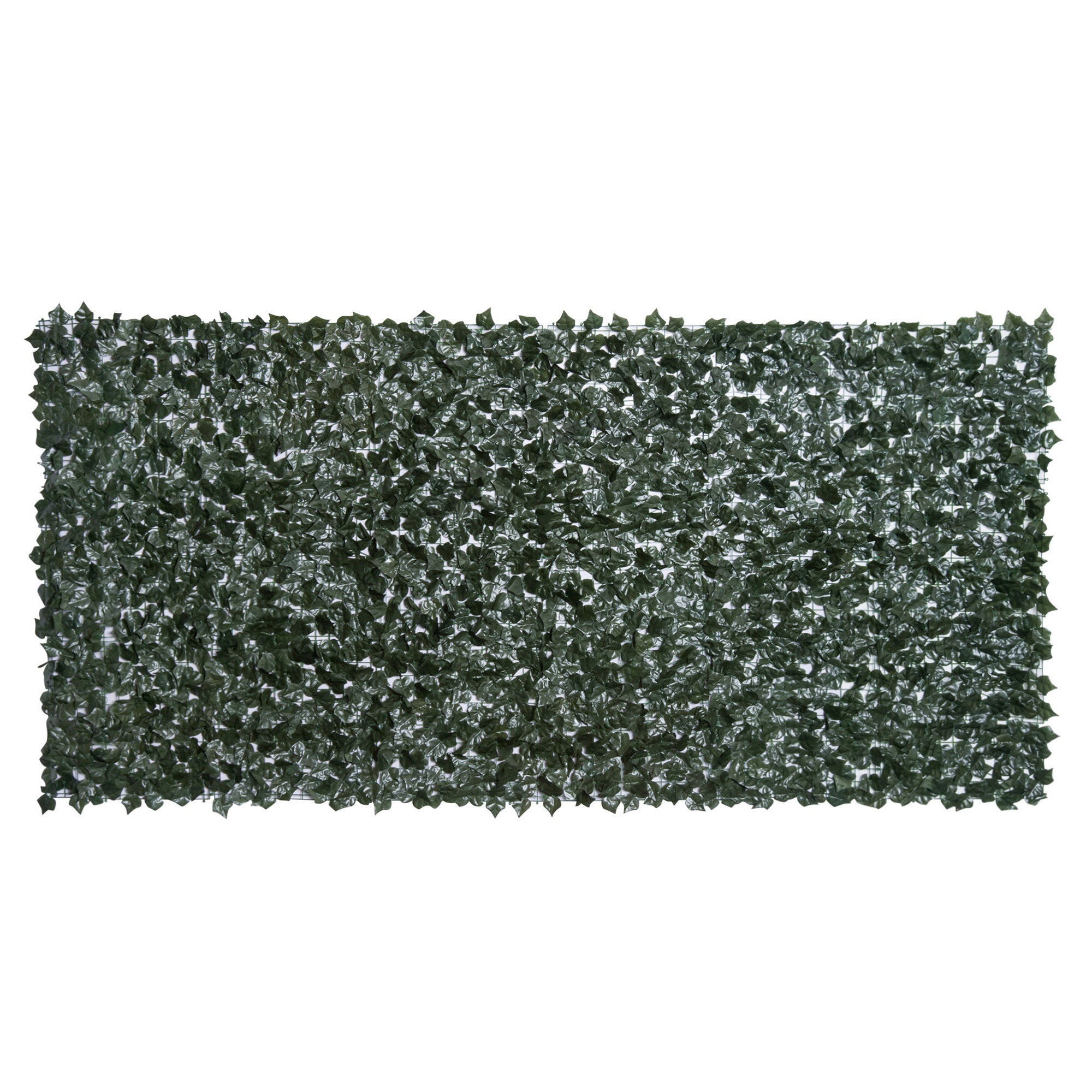 Outsunny 1-Piece Artificial Leaf Hedge Screen Privacy Fence Panel for Garden Outdoor Indoor Decor, Dark Green, 3M x 1.5M