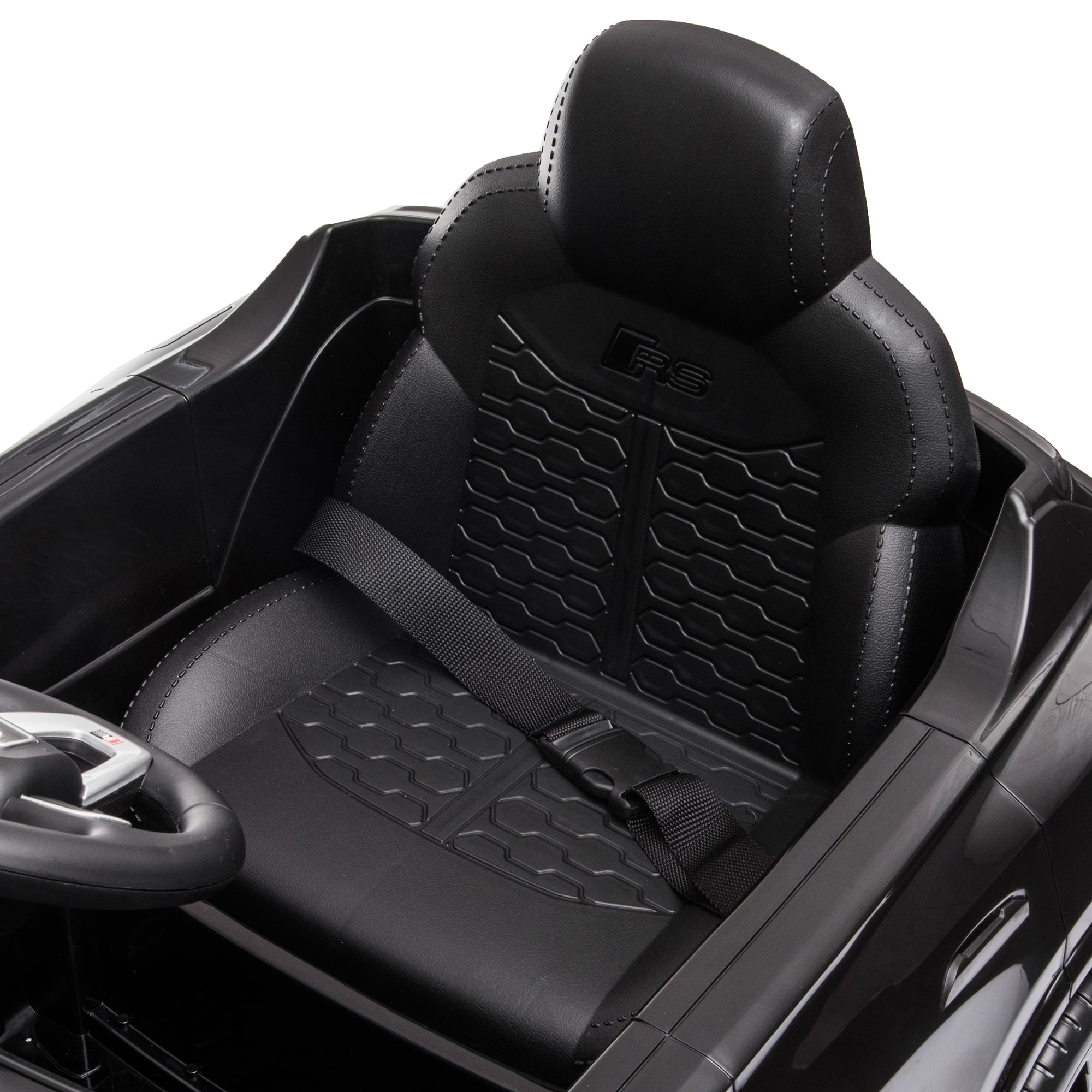 HOMCOM Audi RS Q8 Licensed 6V Kids Electric Ride On Car Toy Car with Remote Control Music Lights USB MP3 for 3-5 Years Old Black - North Peak Garden Furniture