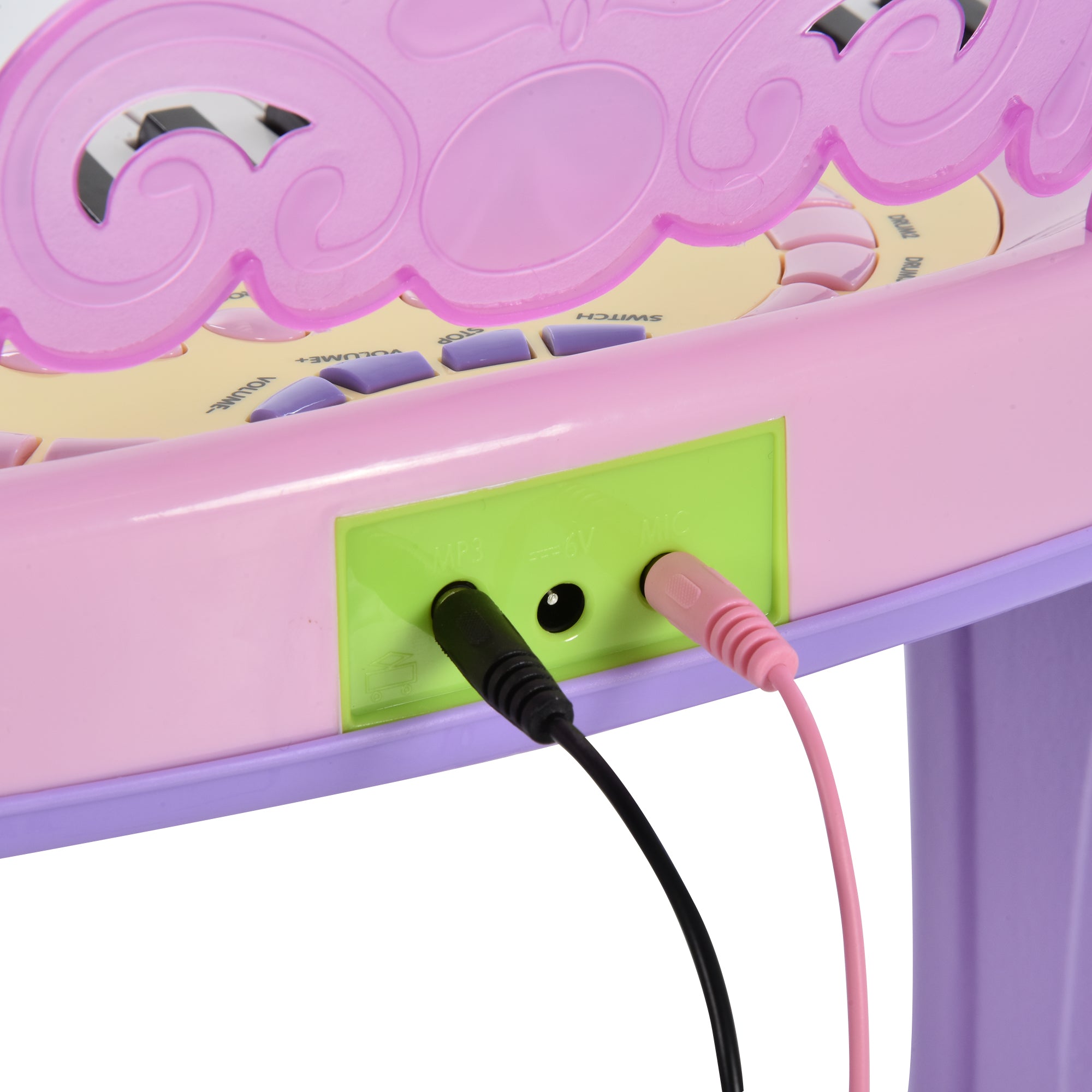 HOMCOM 32 Keys Kids Mini Electronic Keyboard Musical Instrument Educational Game Toy Children Grand Piano Stool Micropho - North Peak Garden Furniture