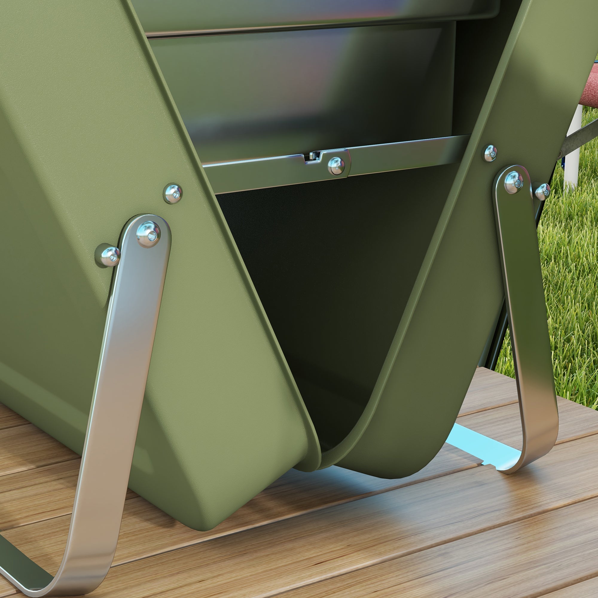 Outsunny Metal Suitable-Style Portable BBQ Grill - Green - North Peak Garden Furniture