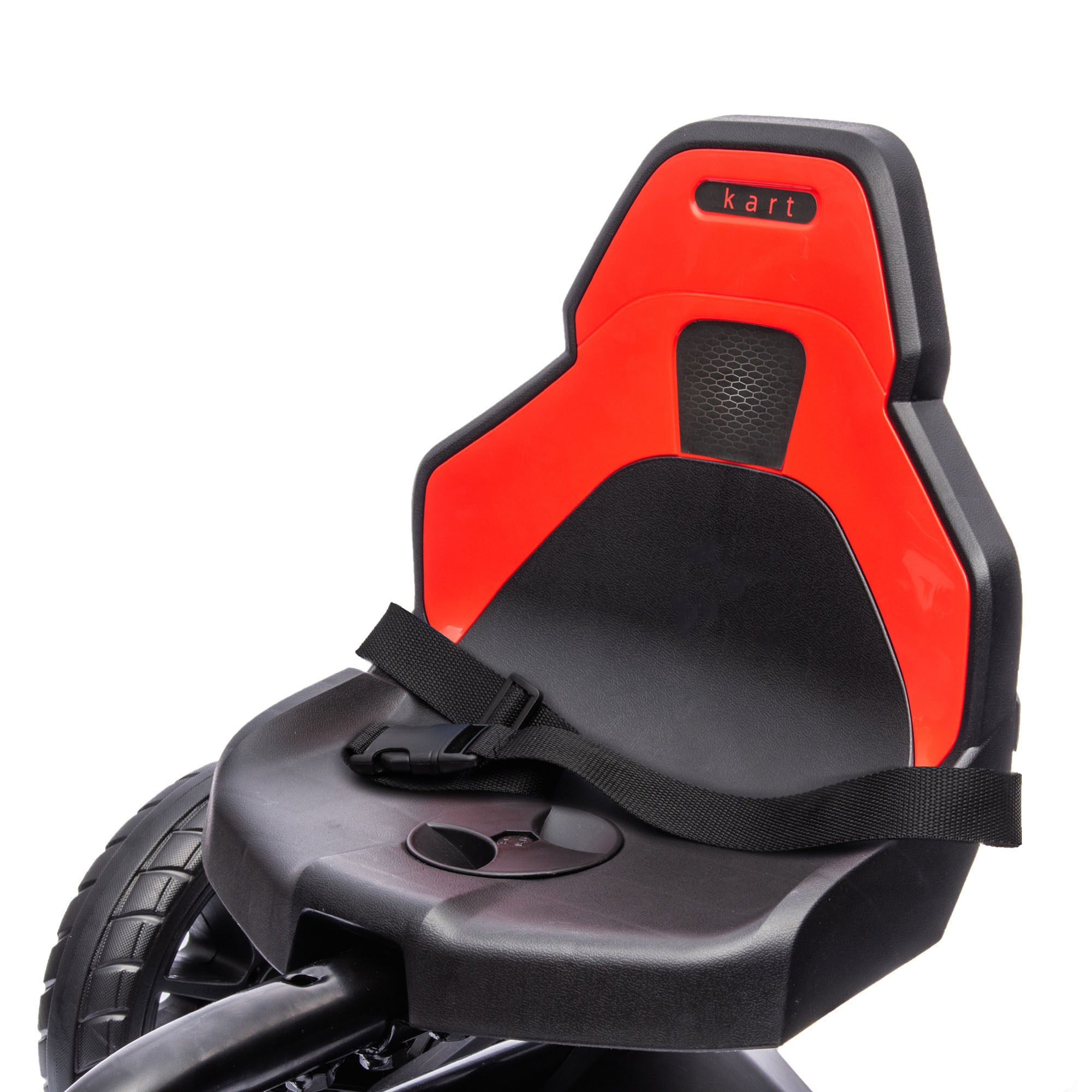 HOMCOM Kids Pedal Go Kart, with Adjustable Seat, EVA Wheels, Seat, Handbrake - Red - North Peak Garden Furniture