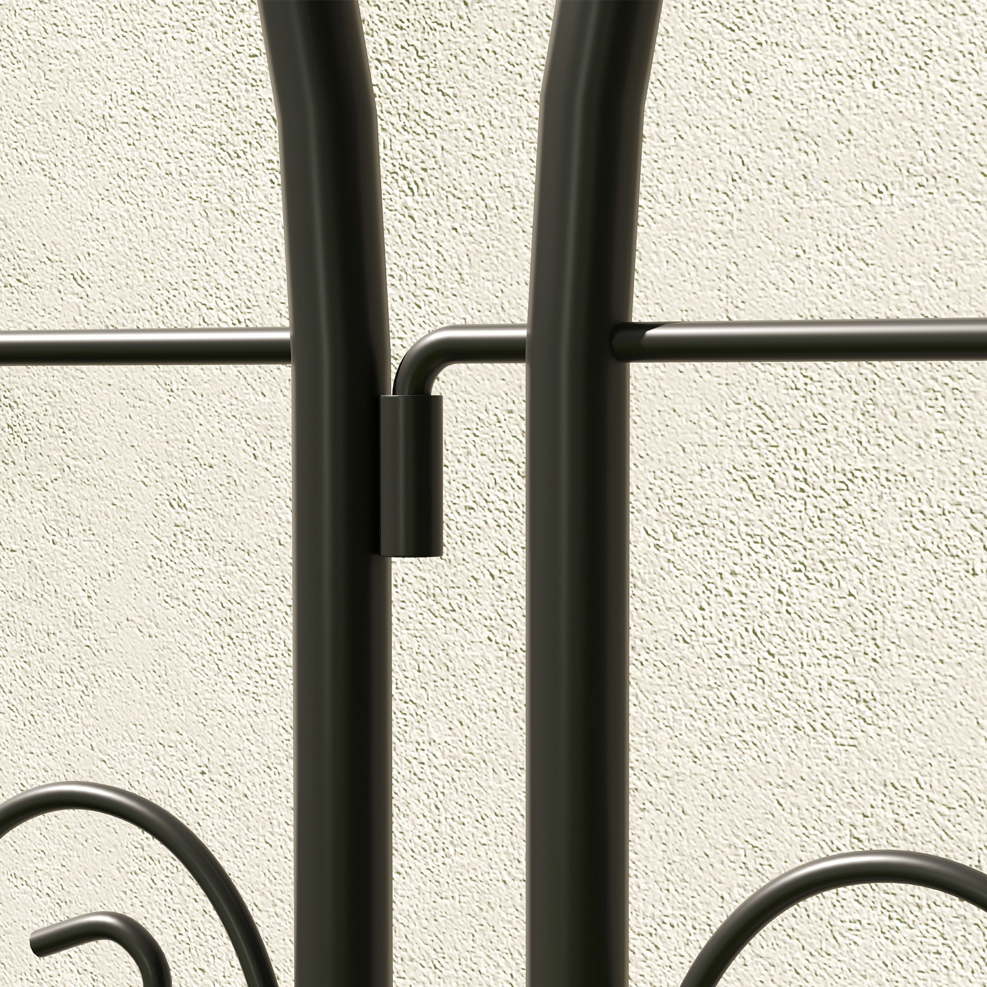 Outsunny Set of 2 Garden Trellis, Metal Fence Panels for Climbing Outdoor Plants, Flowers, 180 x 50cm
