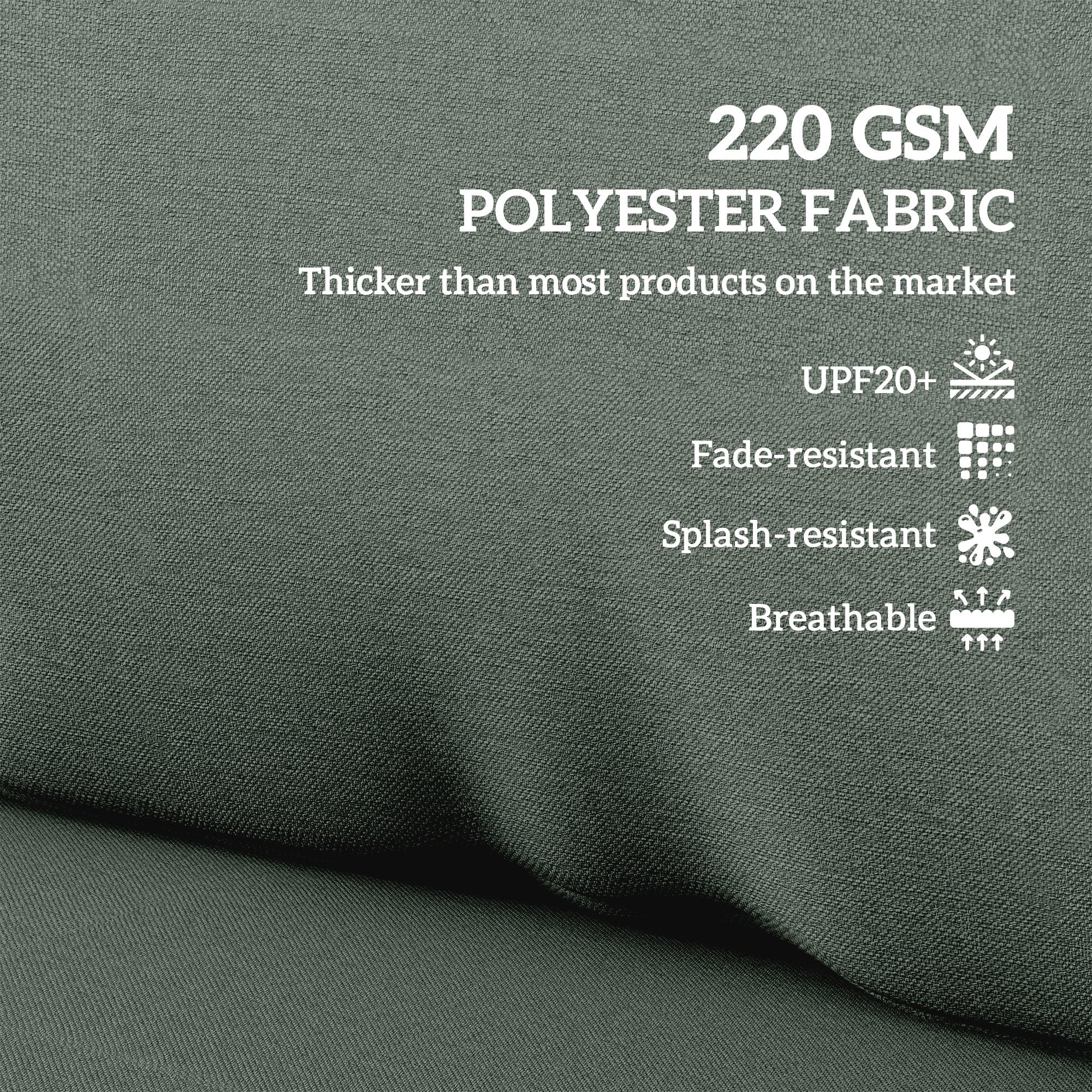 Outsunny 2 Seater Pallet Furniture Cushions Pallet Cushions, UPF20+ 220gsm Fabric, 20 cm Thick Outdoor Seat Pads, Charcoal Grey - North Peak Garden Furniture